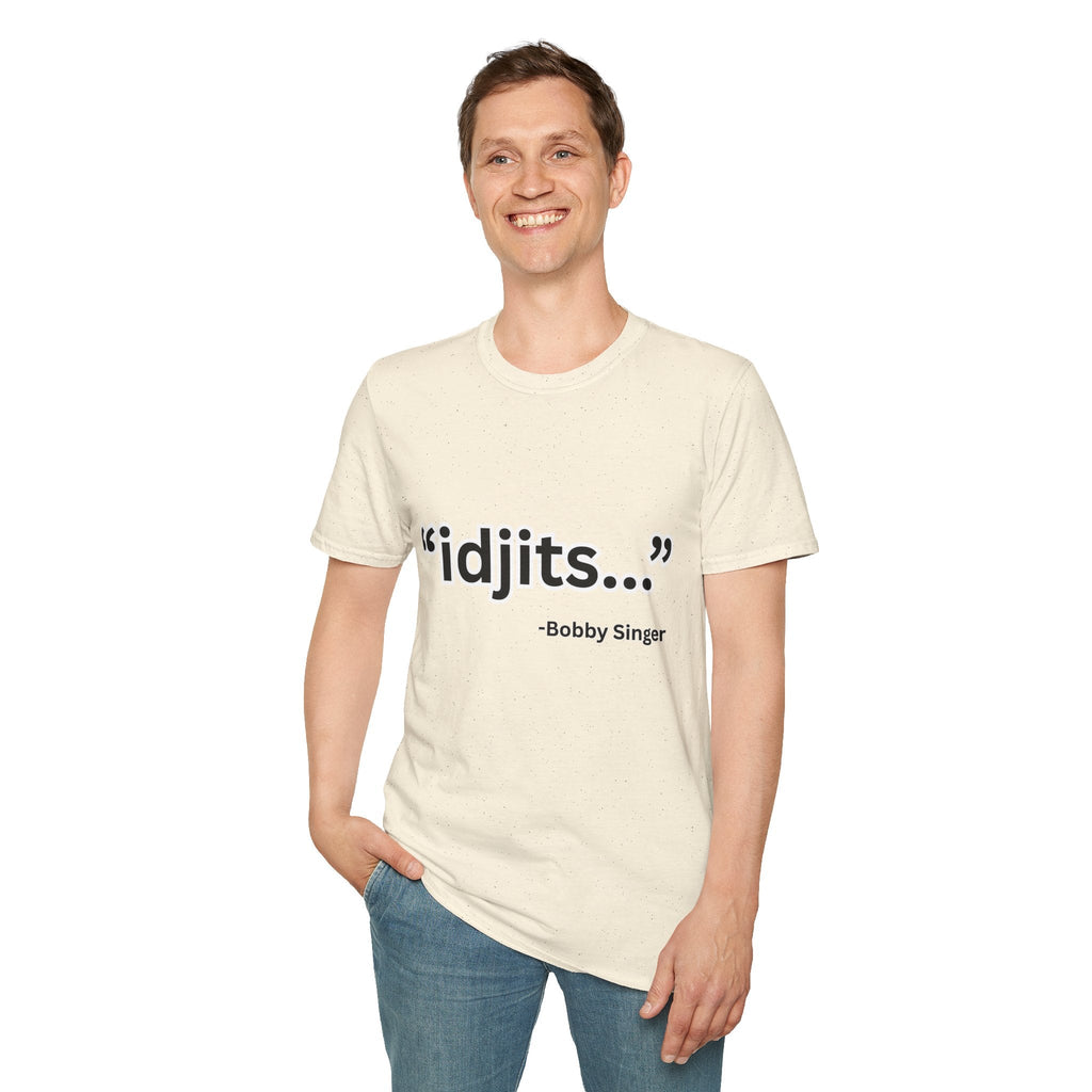idjits quote T-Shirt | Bobby Singer Supernatural TV Show Tee - Erudition Designs
