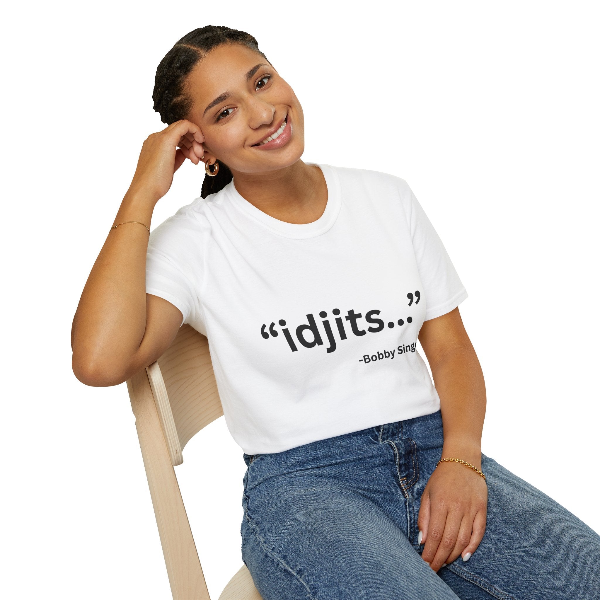 idjits quote T-Shirt | Bobby Singer Supernatural TV Show Tee - Erudition Designs