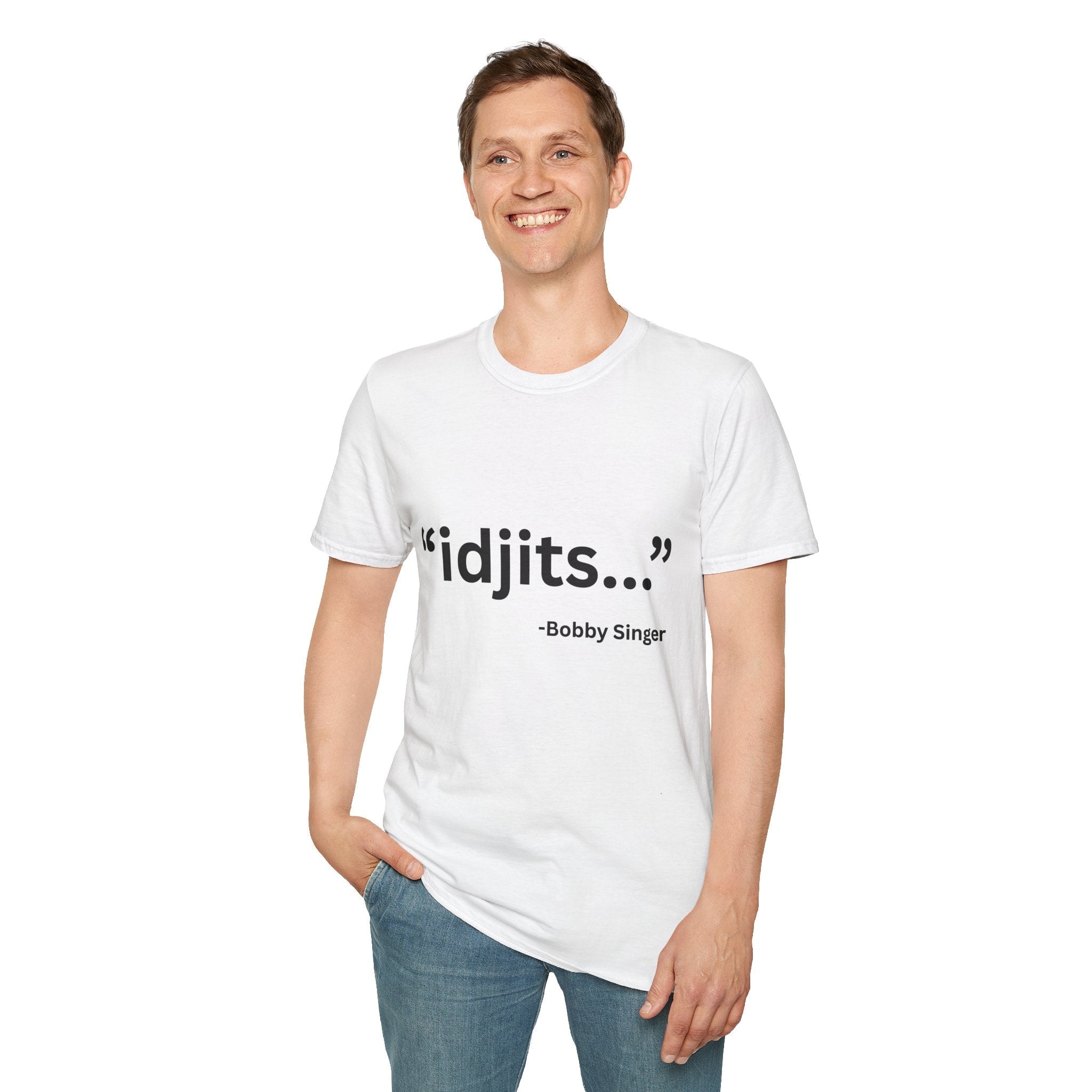 idjits quote T-Shirt | Bobby Singer Supernatural TV Show Tee - Erudition Designs