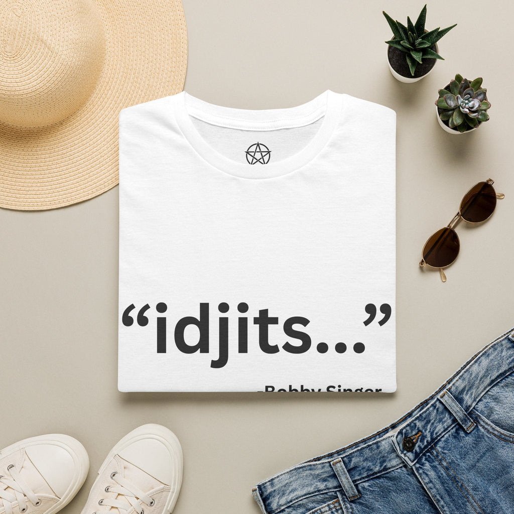idjits quote T-Shirt | Bobby Singer Supernatural TV Show Tee - Erudition Designs