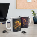 Leo Zodiac Ceramic Mug — Gold Constellation Astrology Coffee Cup (11oz & 15oz) - Erudition Designs