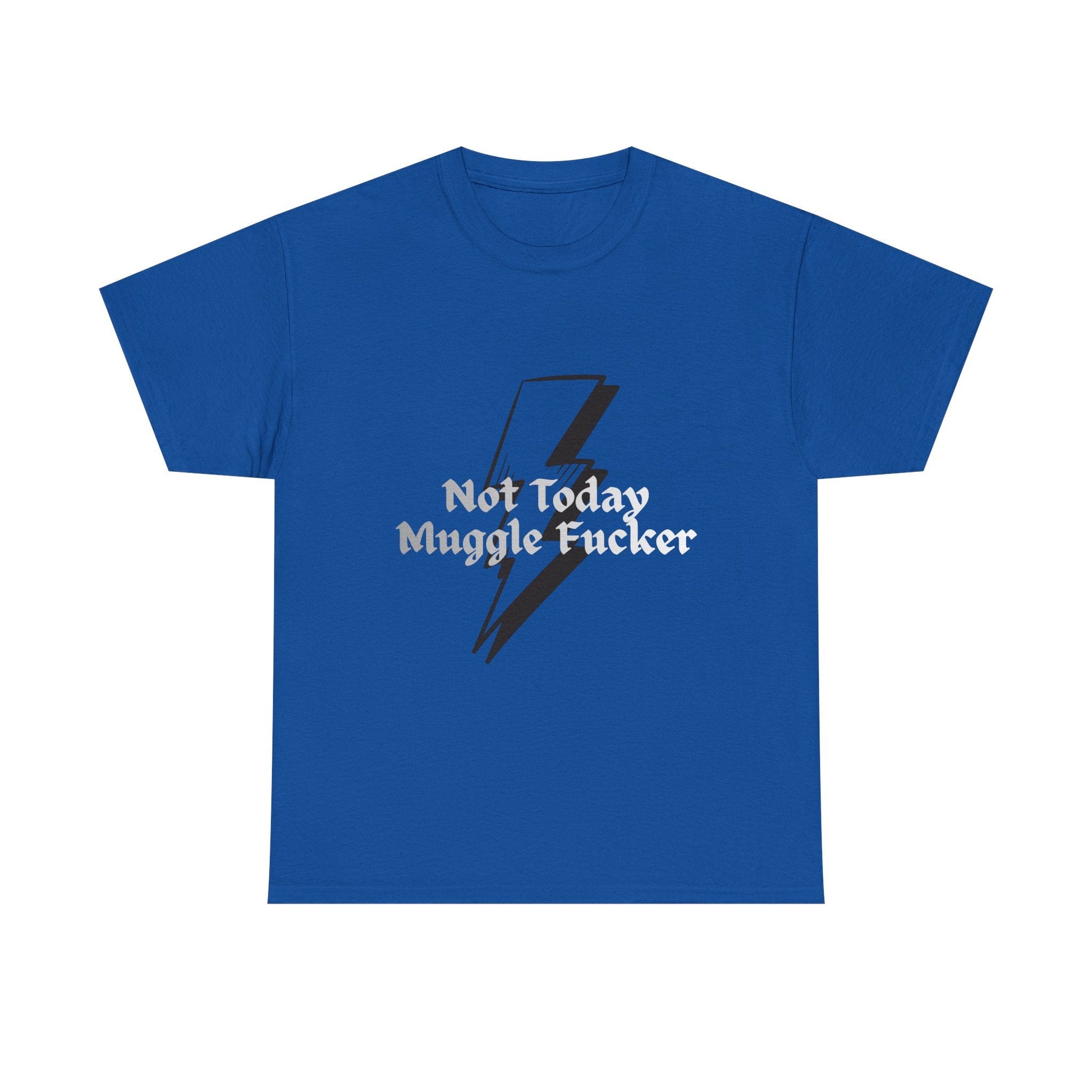 Lightning Bolt Graphic Tee – "Not Today Muggle" Minimalist Fan T‑Shirt - Erudition Designs