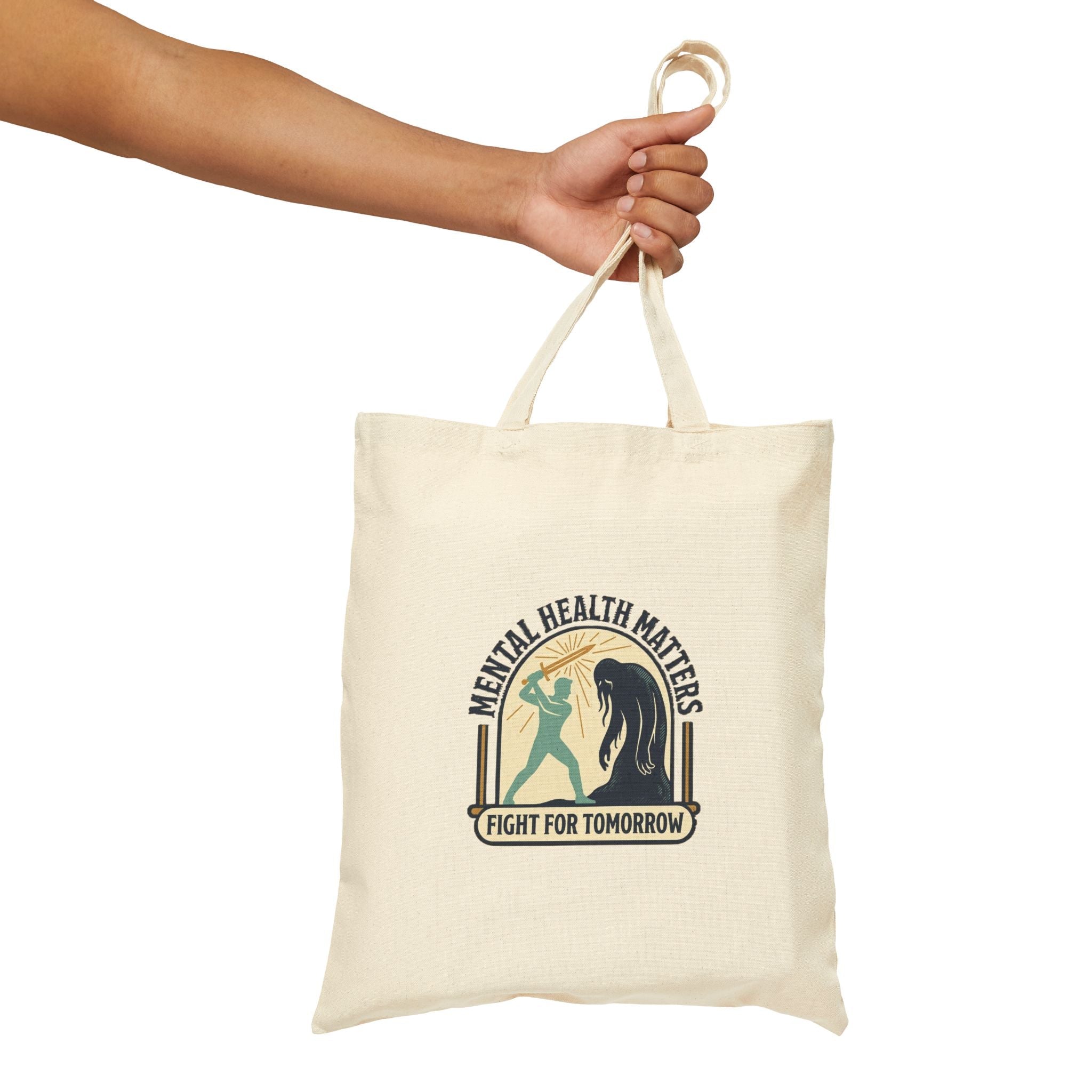 Mental Health Matters Tote | Wear Green awareness ribbon, supportive self-care - Erudition Designs