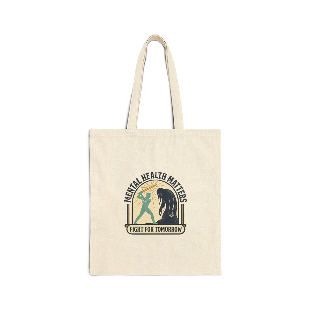 Mental Health Matters Tote | Wear Green awareness ribbon, supportive self-care - Erudition Designs