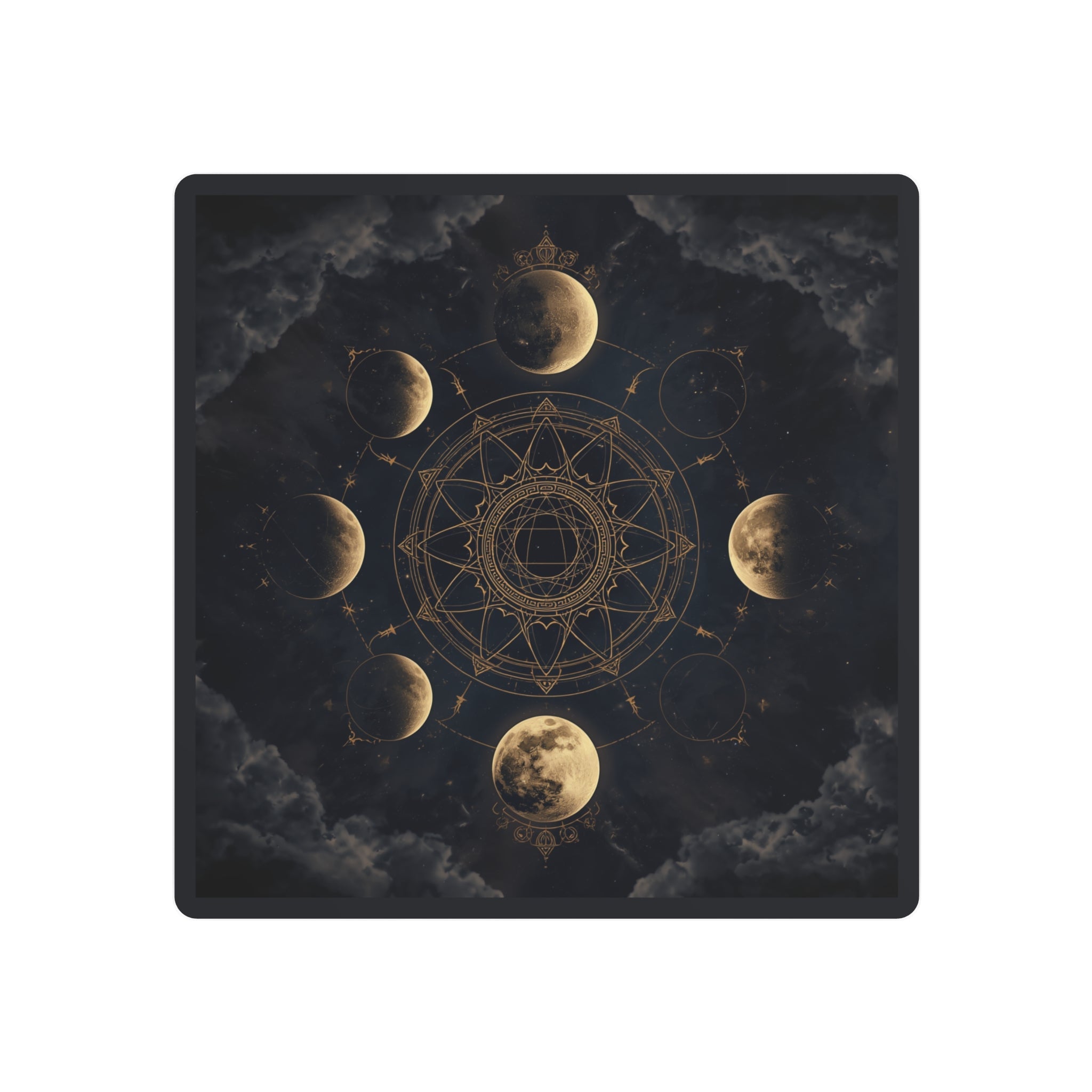 Moon Phase Metal Art Sign — Mystic Celestial Wall Decor - Erudition Designs
