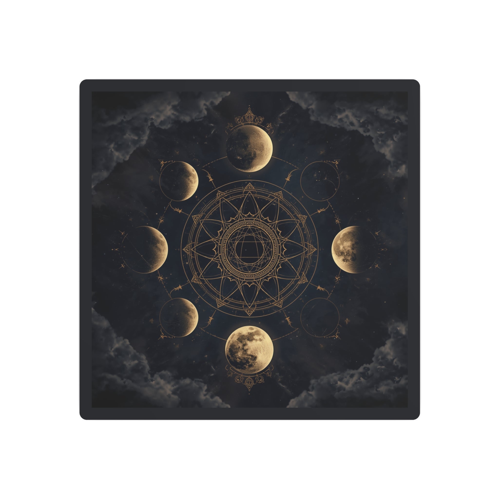 Moon Phase Metal Art Sign — Mystic Celestial Wall Decor - Erudition Designs