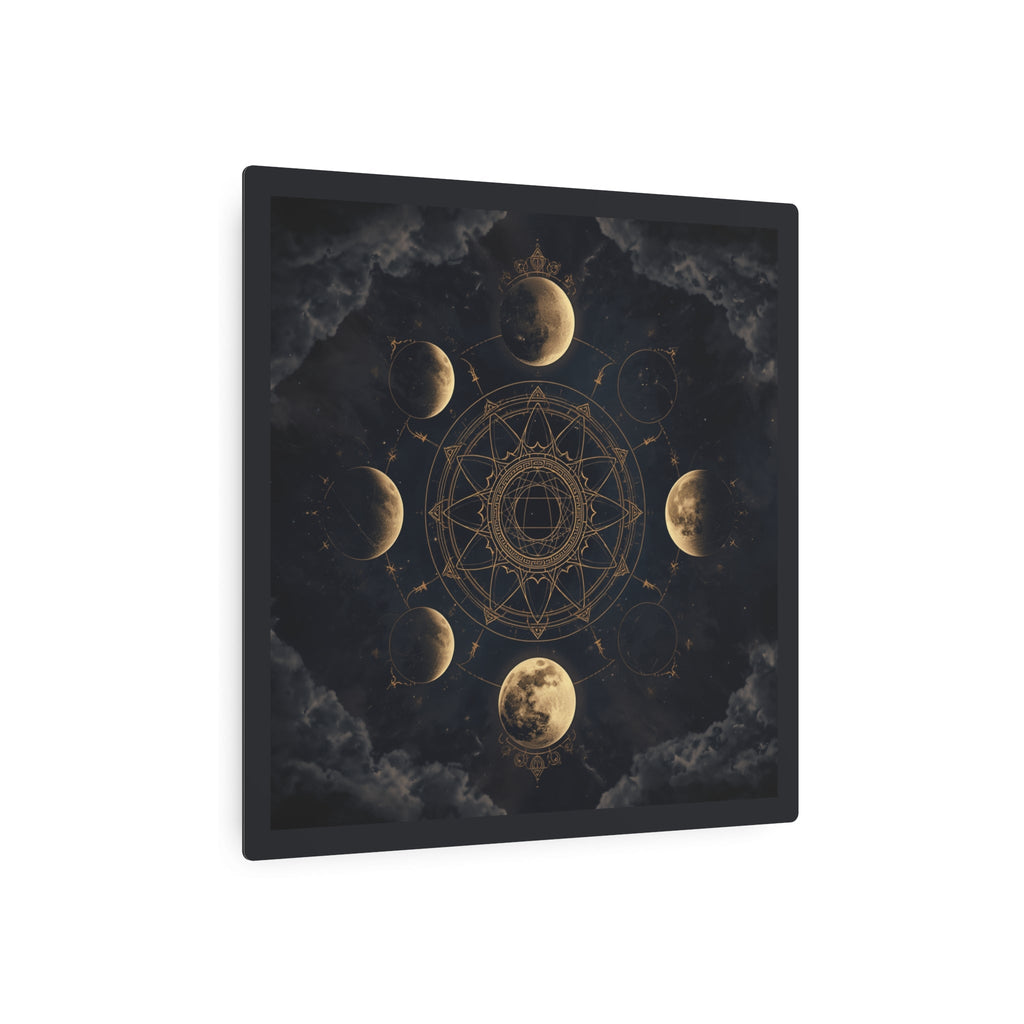 Moon Phase Metal Art Sign — Mystic Celestial Wall Decor - Erudition Designs