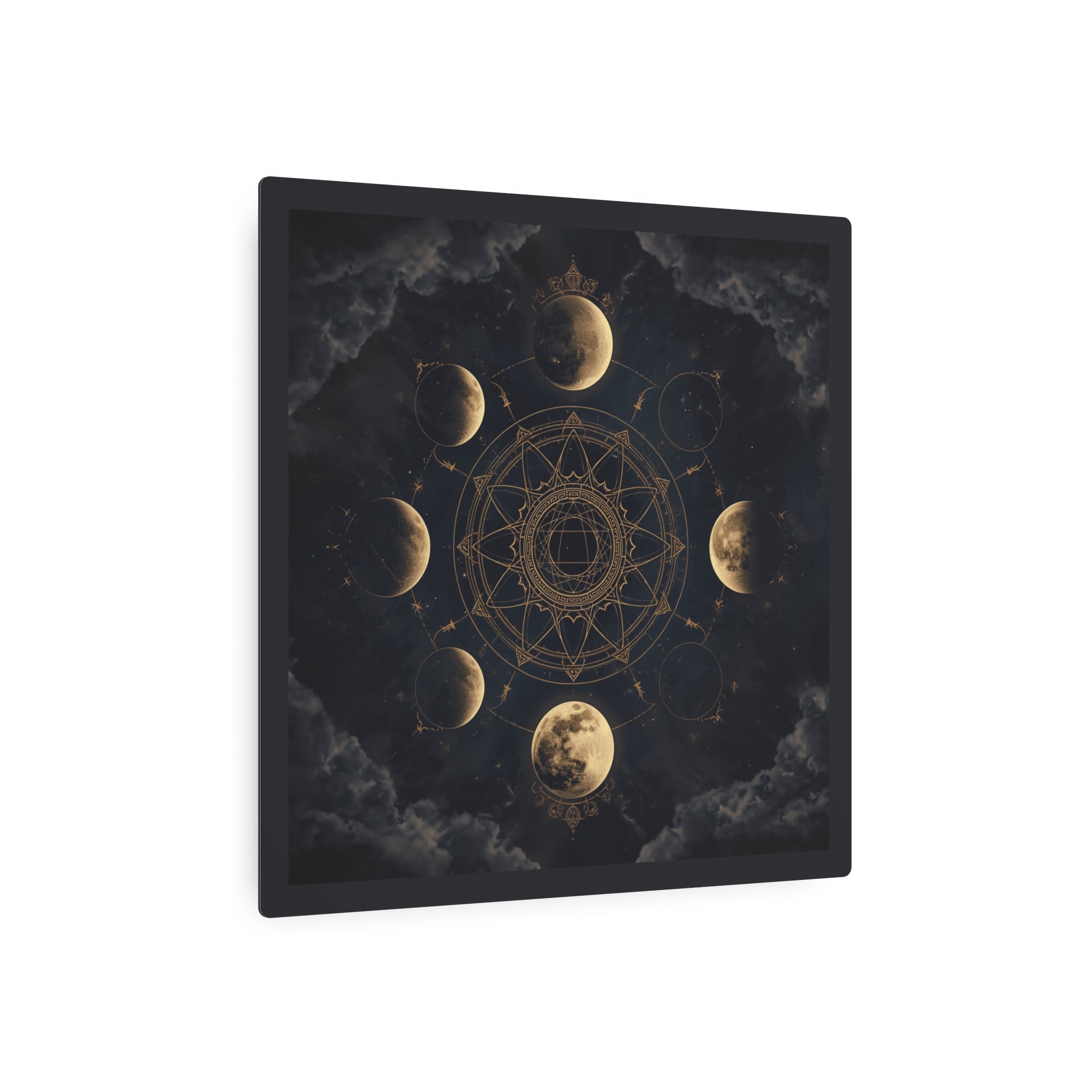 Moon Phase Metal Art Sign — Mystic Celestial Wall Decor - Erudition Designs