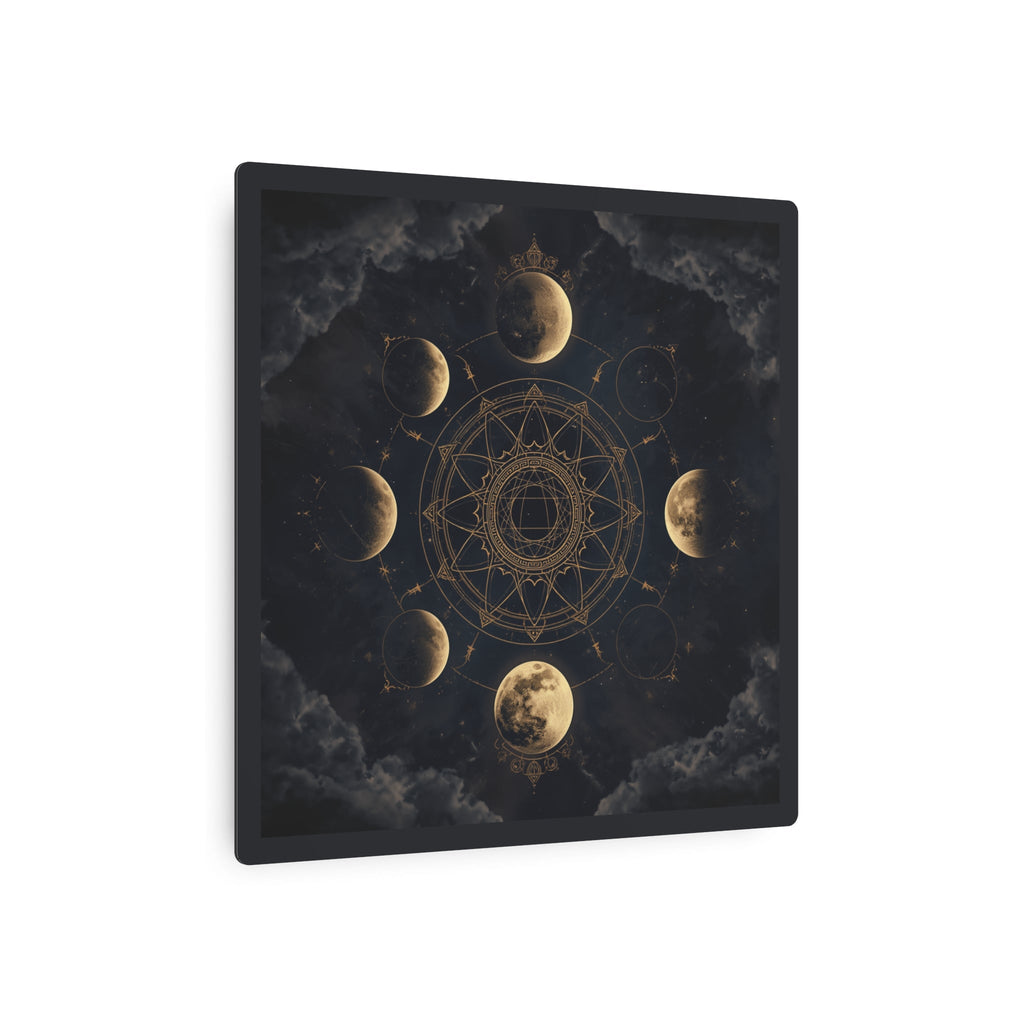 Moon Phase Metal Art Sign — Mystic Celestial Wall Decor - Erudition Designs