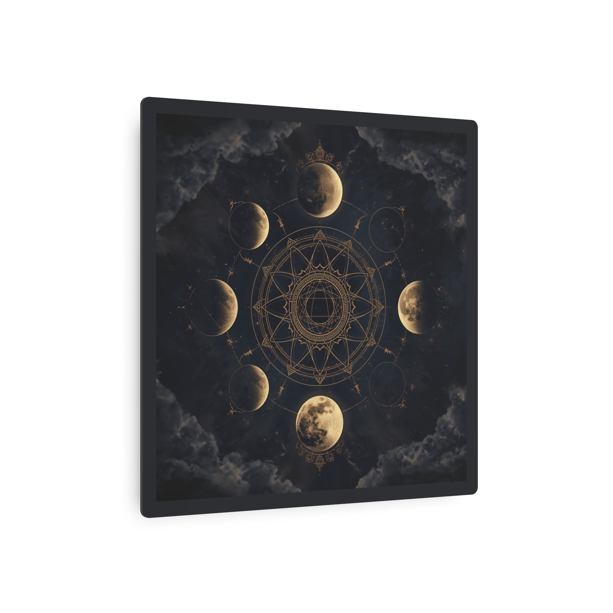 Moon Phase Metal Art Sign — Mystic Celestial Wall Decor - Erudition Designs