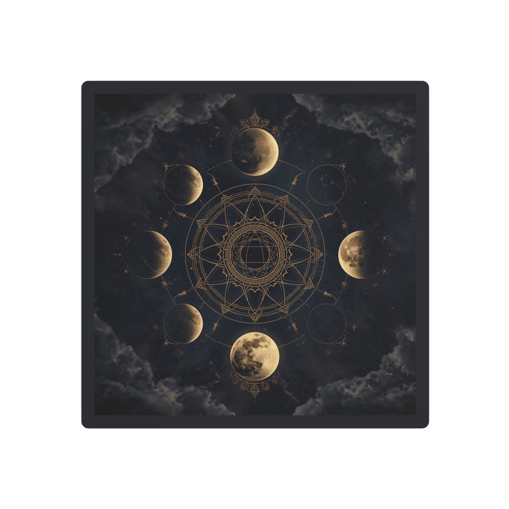 Moon Phase Metal Art Sign — Mystic Celestial Wall Decor - Erudition Designs