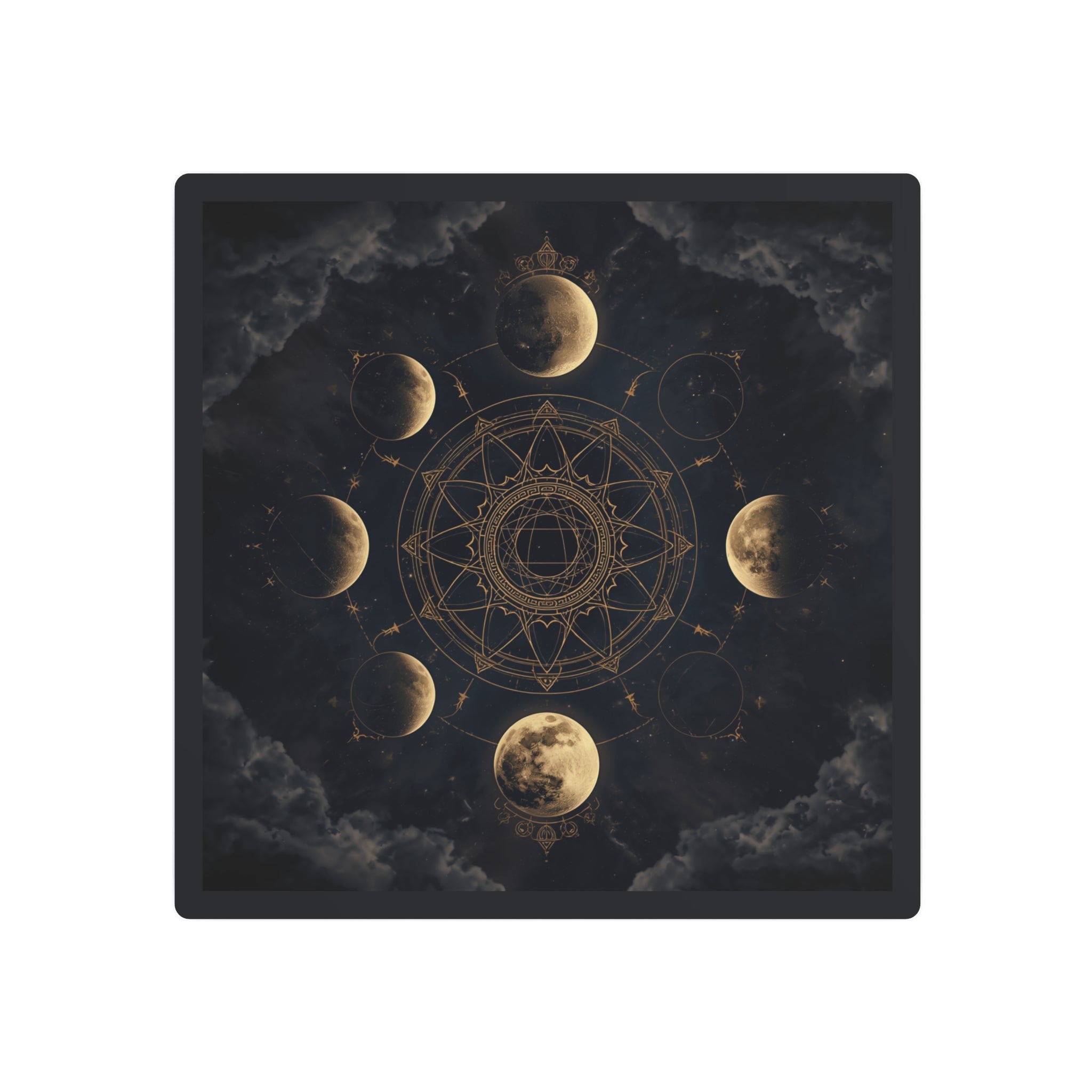 Moon Phase Metal Art Sign — Mystic Celestial Wall Decor - Erudition Designs