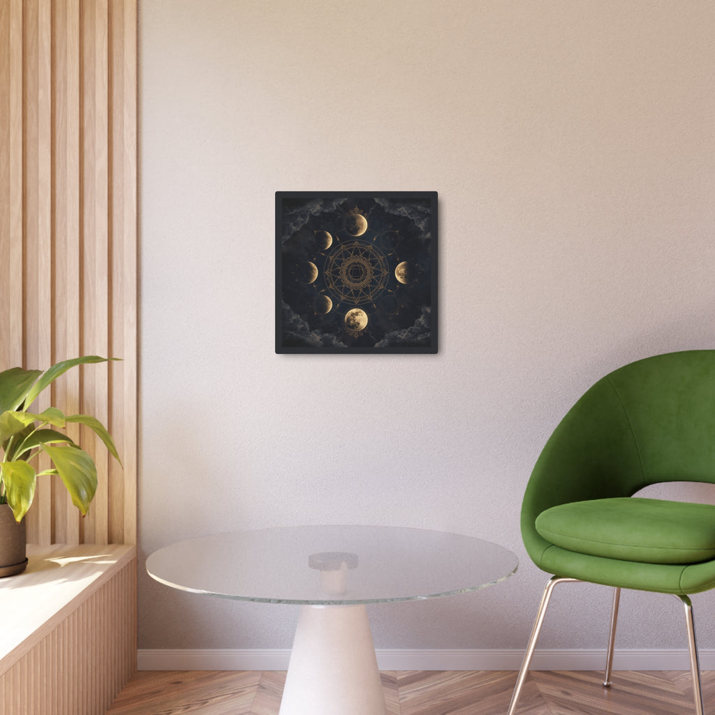 Moon Phase Metal Art Sign — Mystic Celestial Wall Decor - Erudition Designs