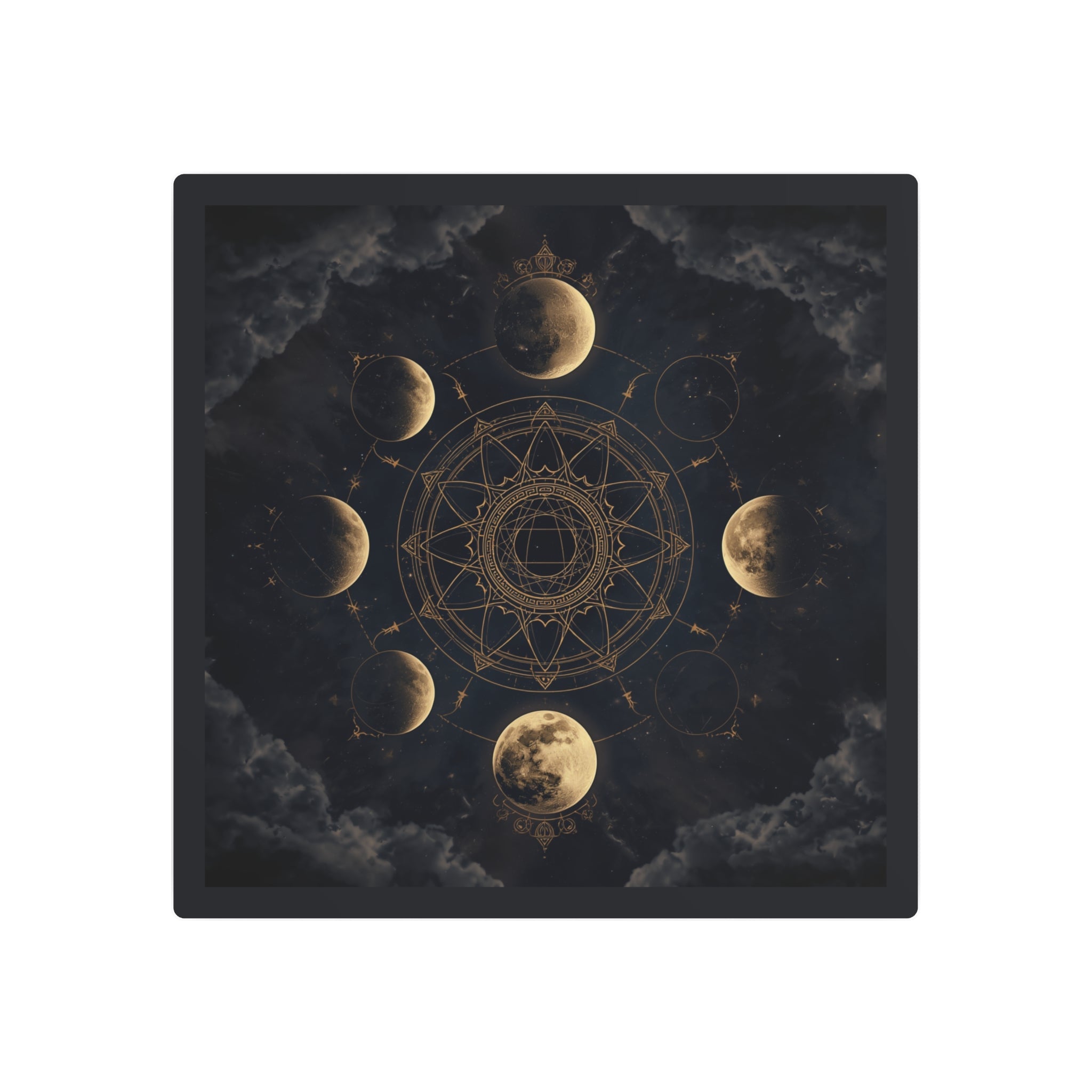 Moon Phase Metal Art Sign — Mystic Celestial Wall Decor - Erudition Designs