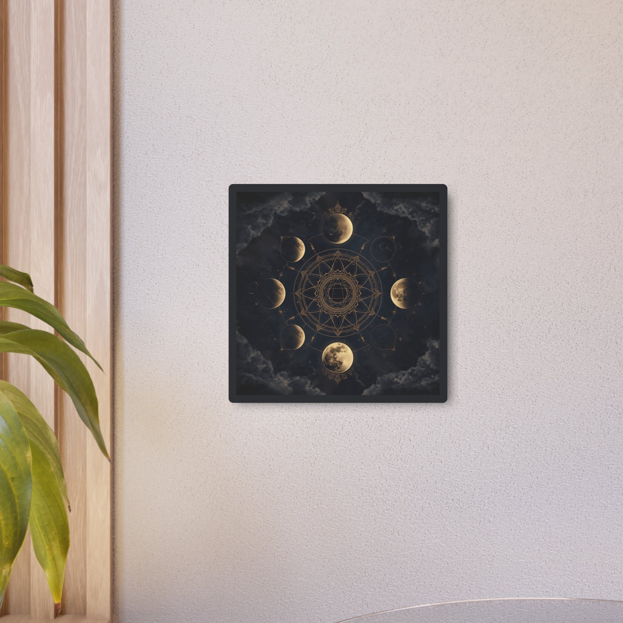 Moon Phase Metal Art Sign — Mystic Celestial Wall Decor - Erudition Designs