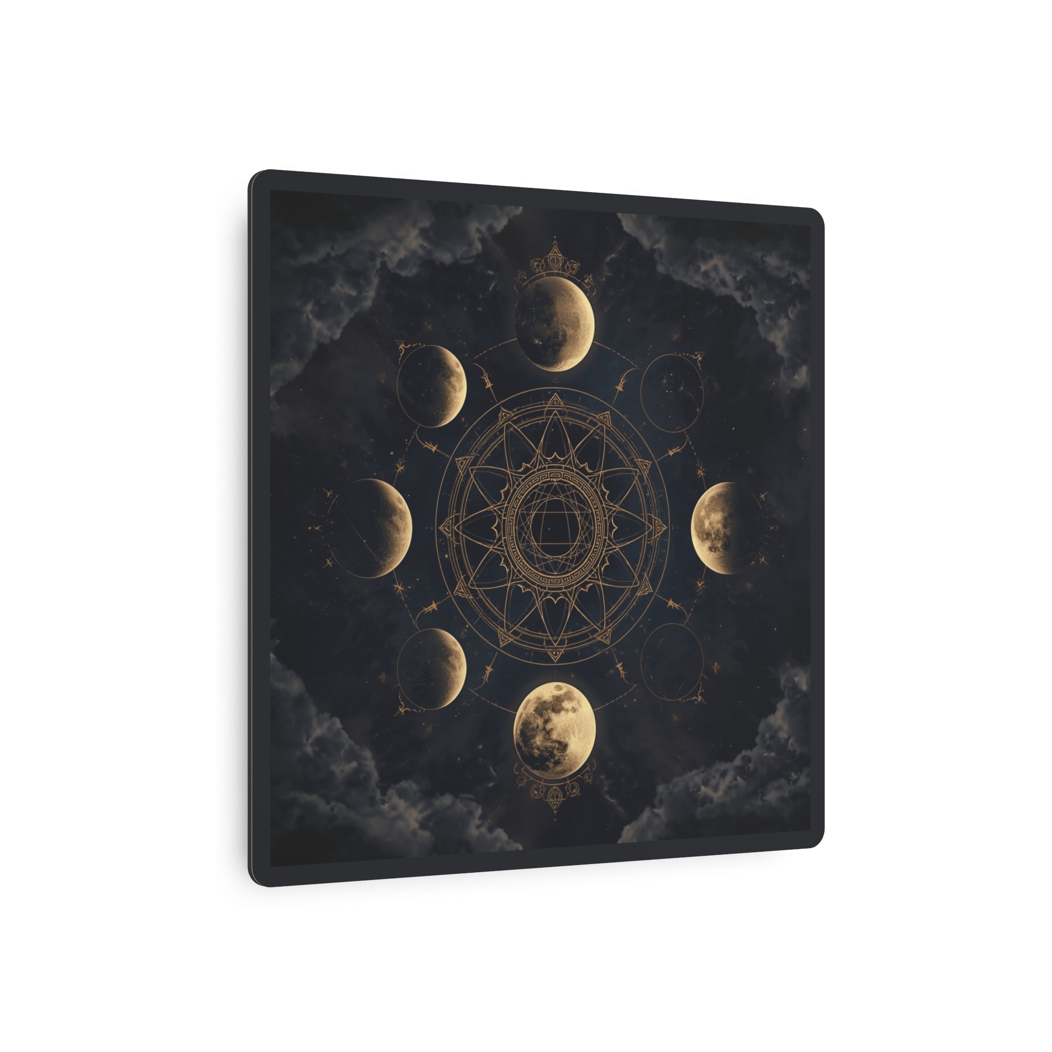 Moon Phase Metal Art Sign — Mystic Celestial Wall Decor - Erudition Designs