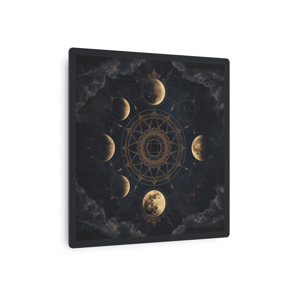 Moon Phase Metal Art Sign — Mystic Celestial Wall Decor - Erudition Designs