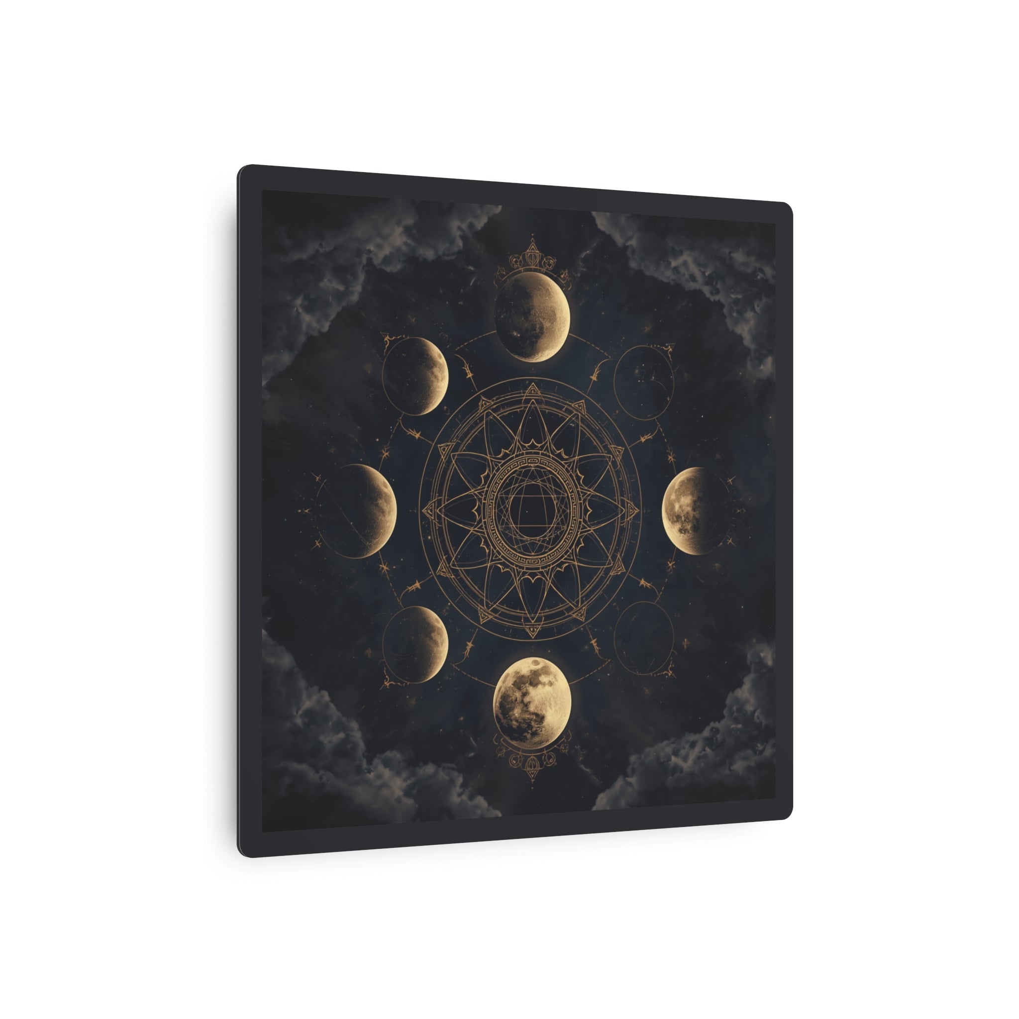 Moon Phase Metal Art Sign — Mystic Celestial Wall Decor - Erudition Designs