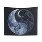 Moon Yin Yang Tapestry — Celestial Moon Phase Wall Hanging for Bedroom, Meditation & Boho Home Decor - Home Decor - Printify