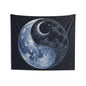 Moon Yin Yang Tapestry — Celestial Moon Phase Wall Hanging for Bedroom, Meditation & Boho Home Decor - Home Decor - Printify