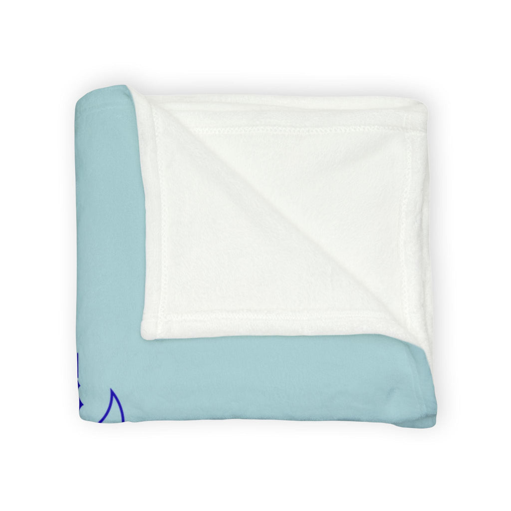 Mystic Pentagram Fleece Blanket — Blue Occult Sigil Throw for Witchcraft & Spiritual Décor - Erudition Designs