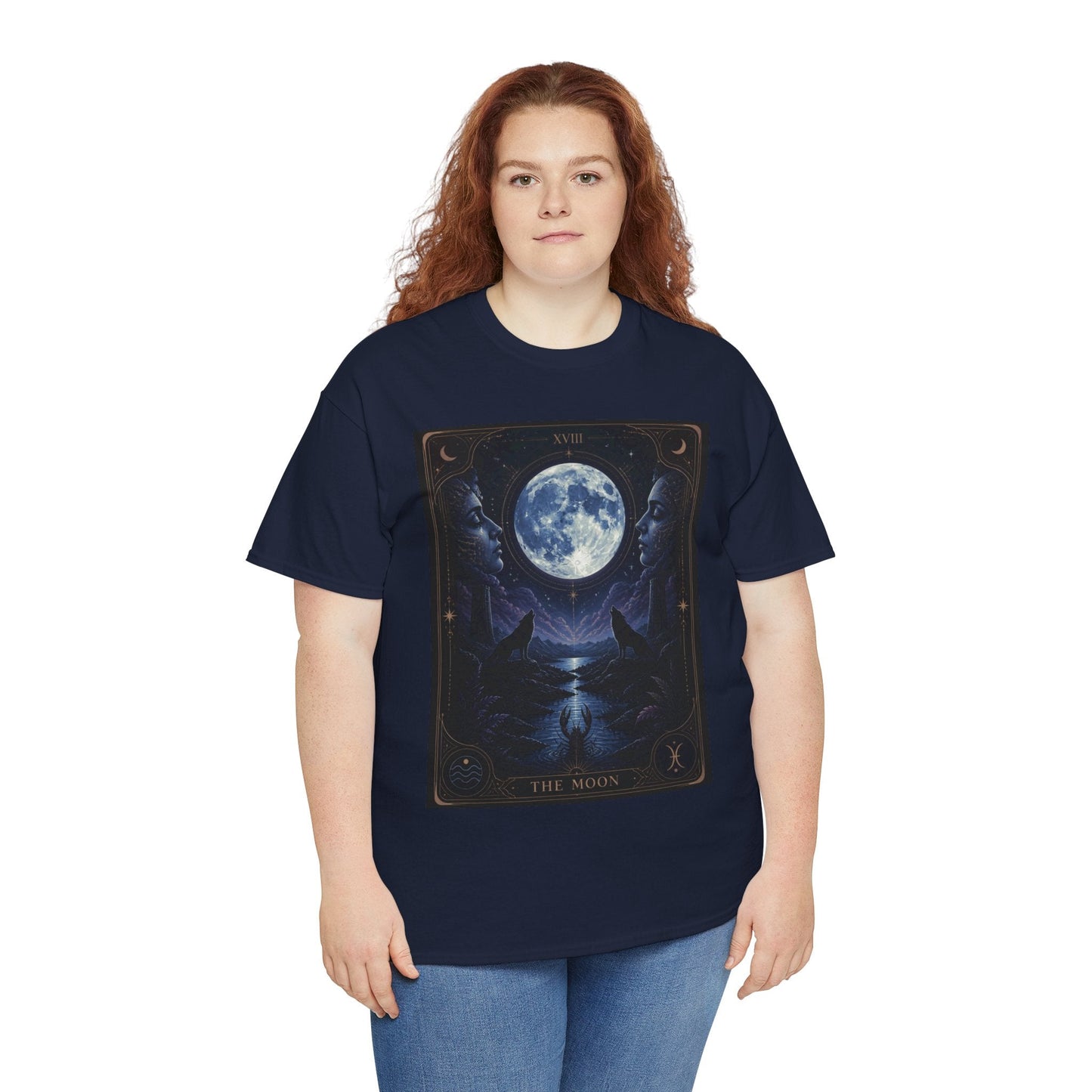 Tarot Moon Tee — The Moon Tarot Graphic T-Shirt - T-Shirt - Printify