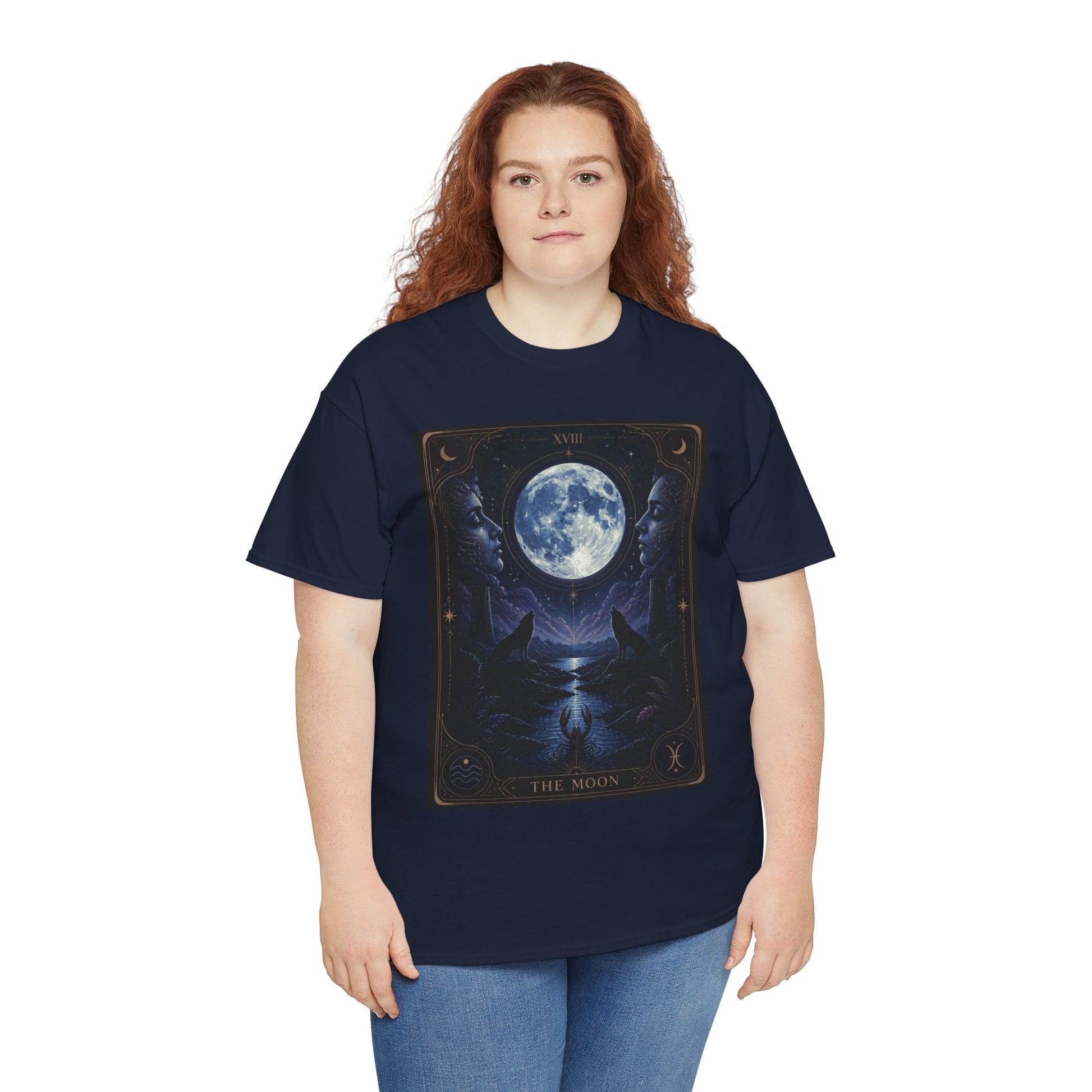 Tarot Moon Tee — The Moon Tarot Graphic T-Shirt - T-Shirt - Printify