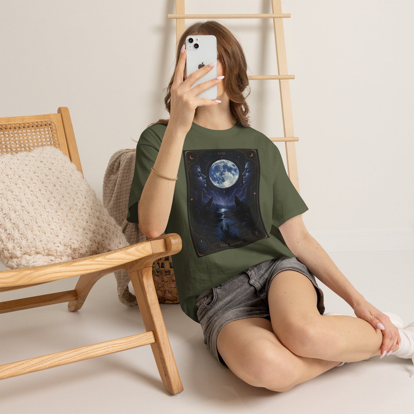 Tarot Moon Tee — The Moon Tarot Graphic T-Shirt - T-Shirt - Printify