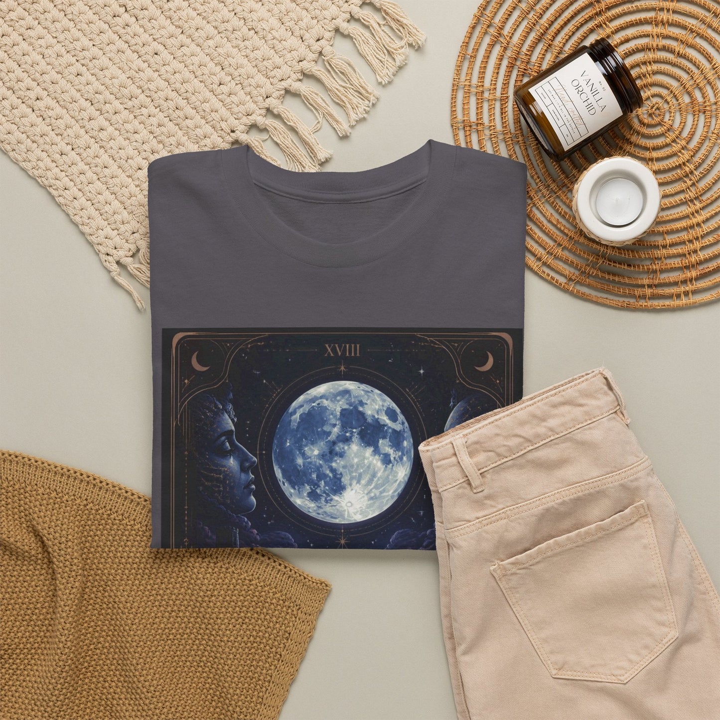 Tarot Moon Tee — The Moon Tarot Graphic T-Shirt - T-Shirt - Printify