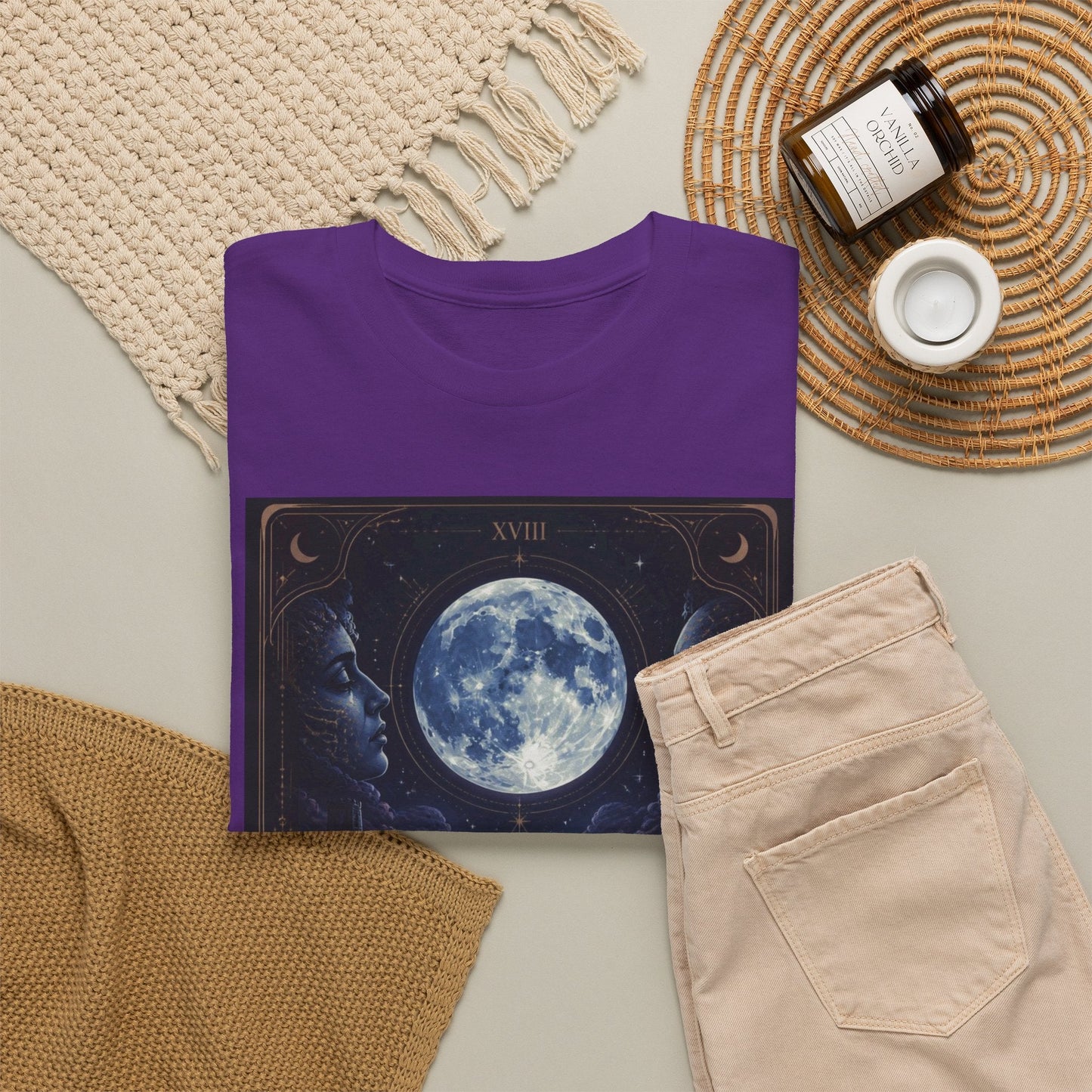 Tarot Moon Tee — The Moon Tarot Graphic T-Shirt - T-Shirt - Printify