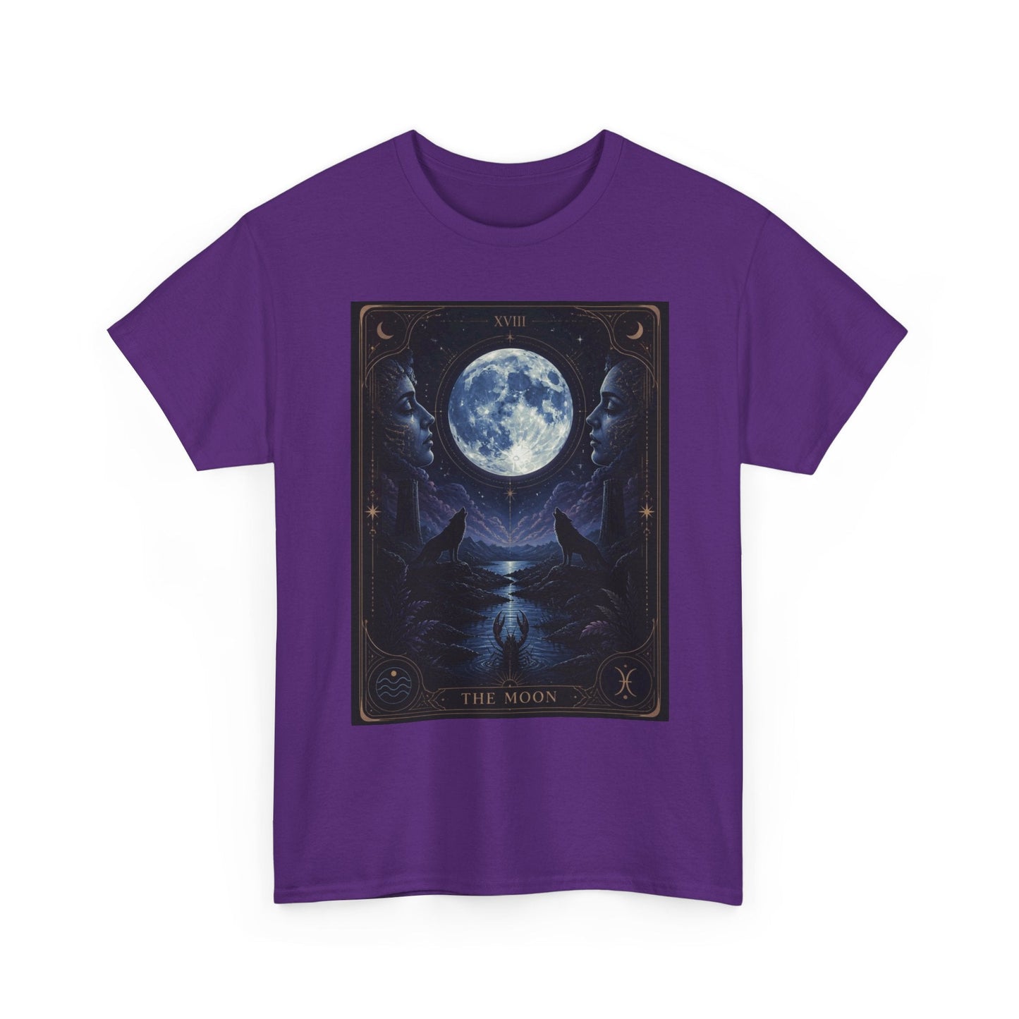Tarot Moon Tee — The Moon Tarot Graphic T-Shirt - T-Shirt - Printify