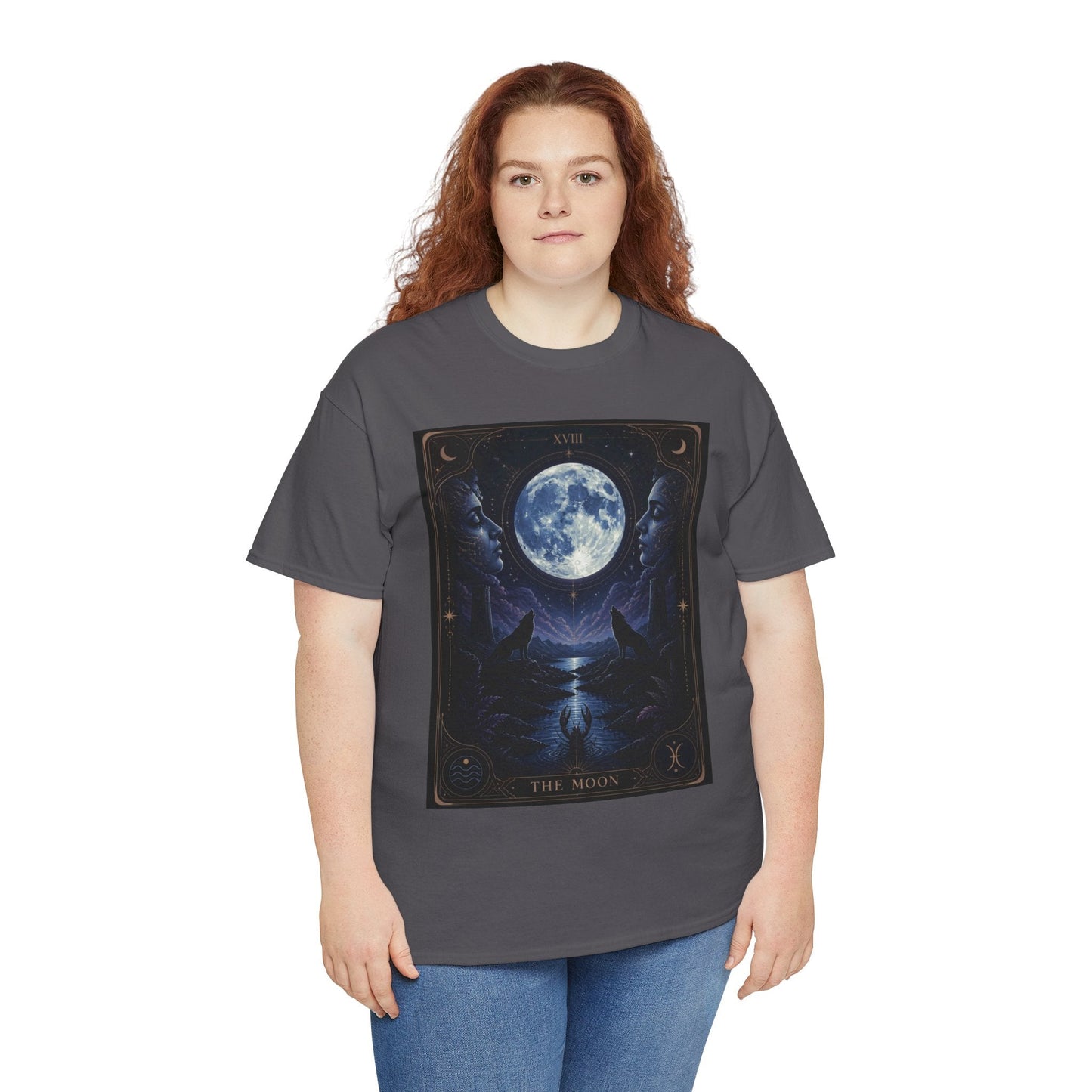Tarot Moon Tee — The Moon Tarot Graphic T-Shirt - T-Shirt - Printify