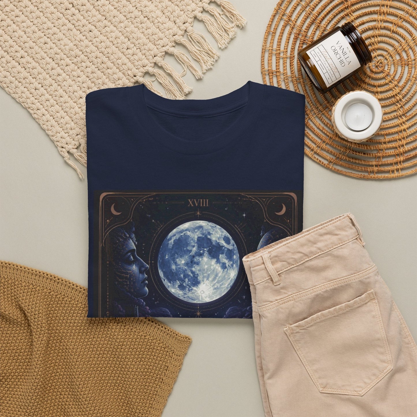 Tarot Moon Tee — The Moon Tarot Graphic T-Shirt - T-Shirt - Printify