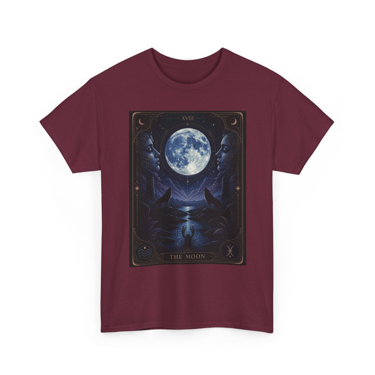 Tarot Moon Tee — The Moon Tarot Graphic T-Shirt - T-Shirt - Printify
