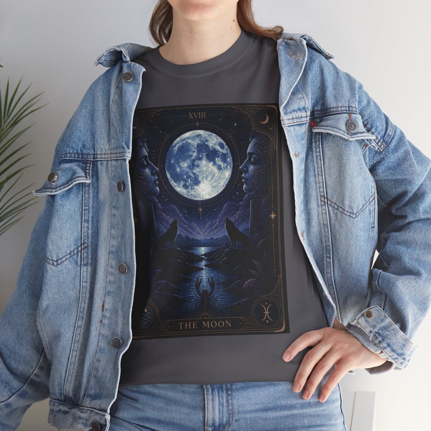 Tarot Moon Tee — The Moon Tarot Graphic T-Shirt - T-Shirt - Printify
