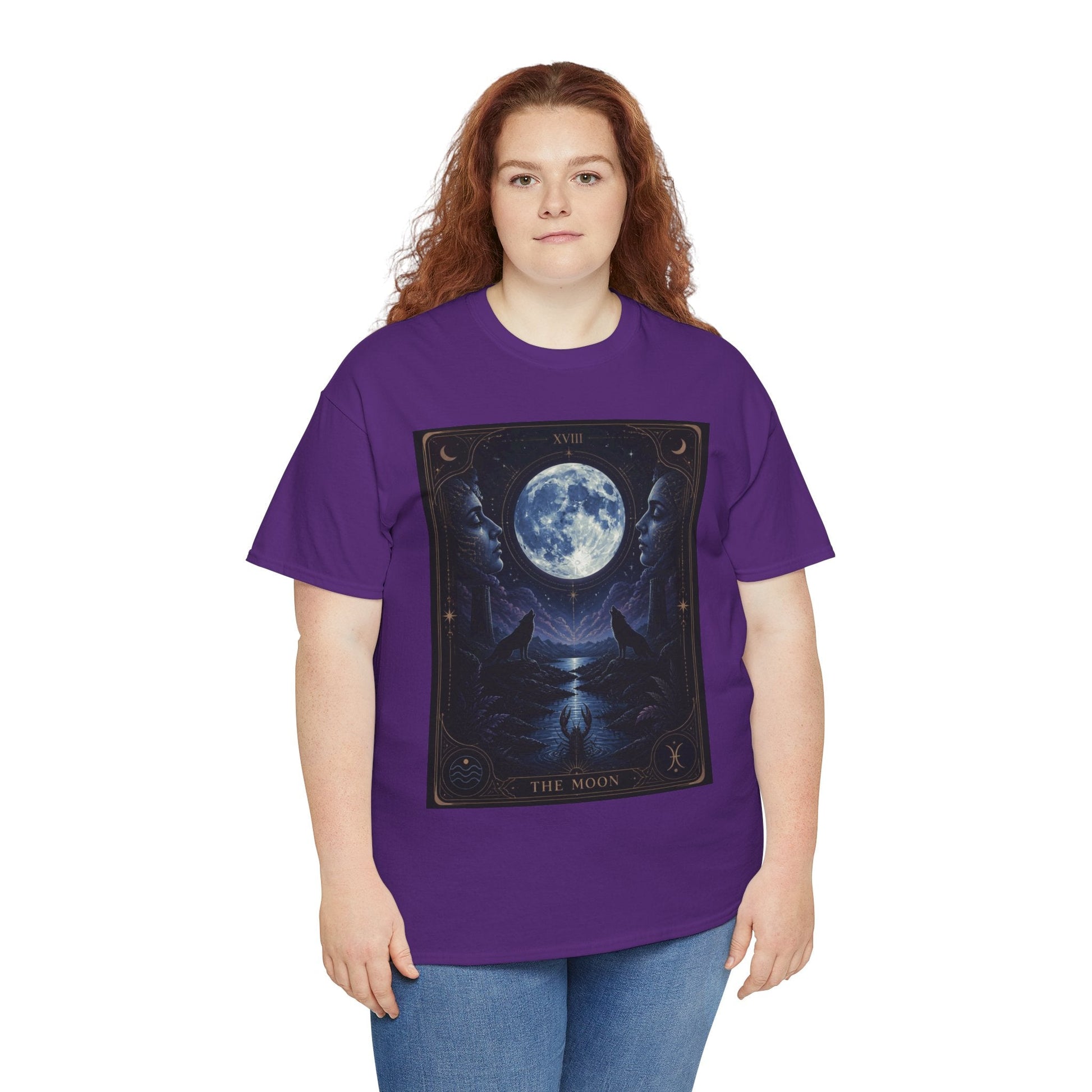 Tarot Moon Tee — The Moon Tarot Graphic T-Shirt - T-Shirt - Printify
