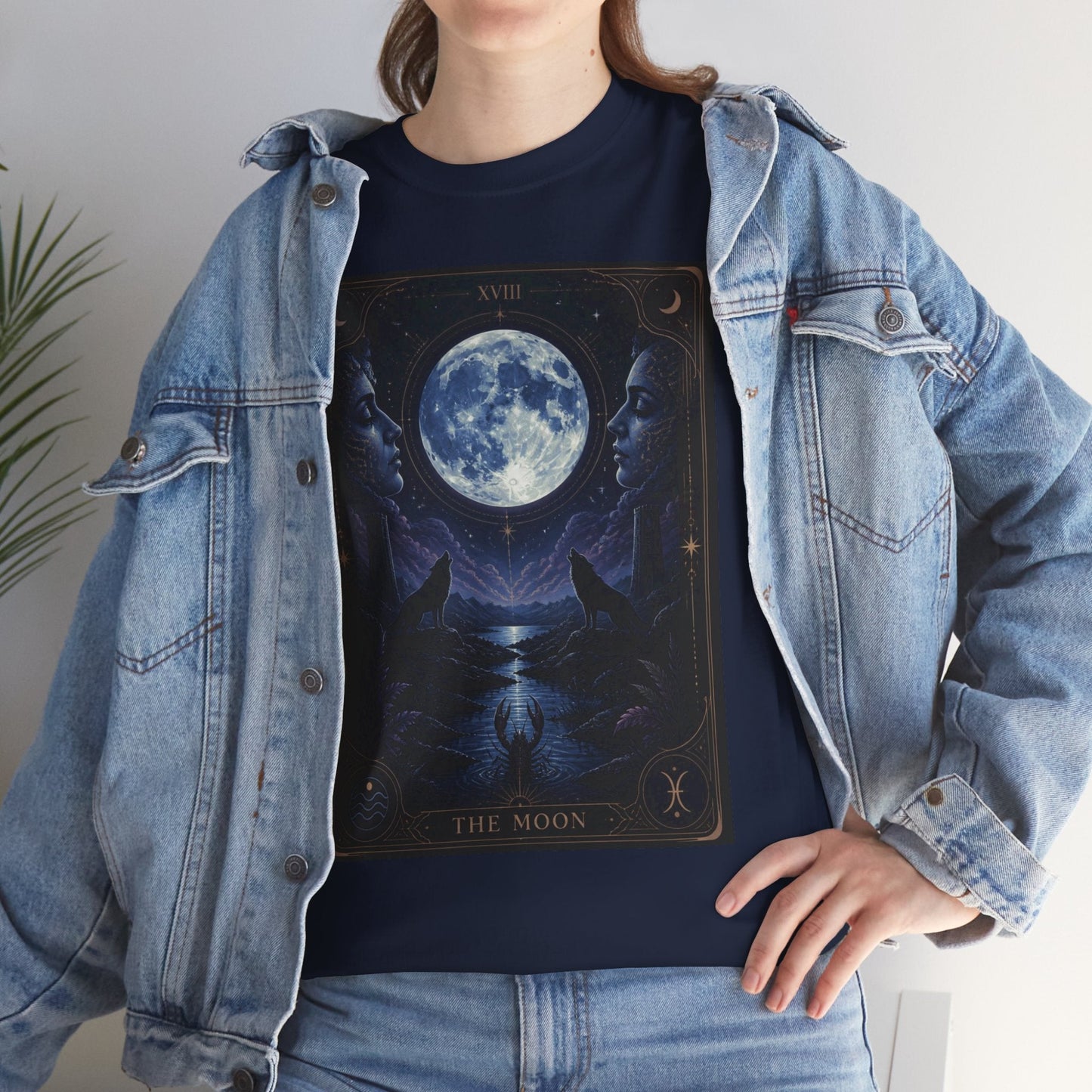 Tarot Moon Tee — The Moon Tarot Graphic T-Shirt - T-Shirt - Printify