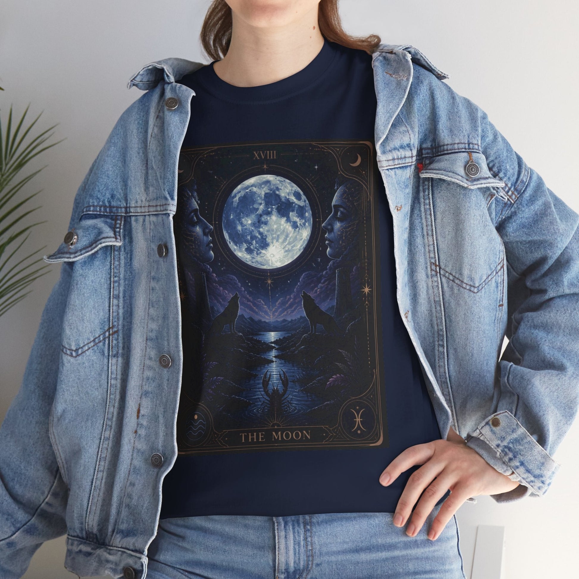 Tarot Moon Tee — The Moon Tarot Graphic T-Shirt - T-Shirt - Printify