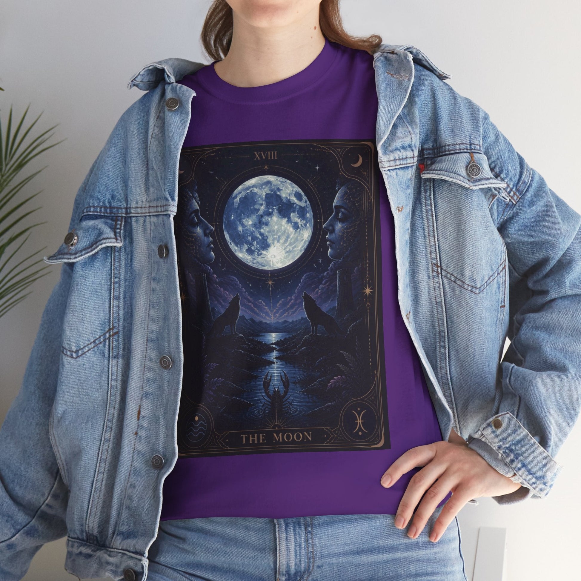 Tarot Moon Tee — The Moon Tarot Graphic T-Shirt - T-Shirt - Printify