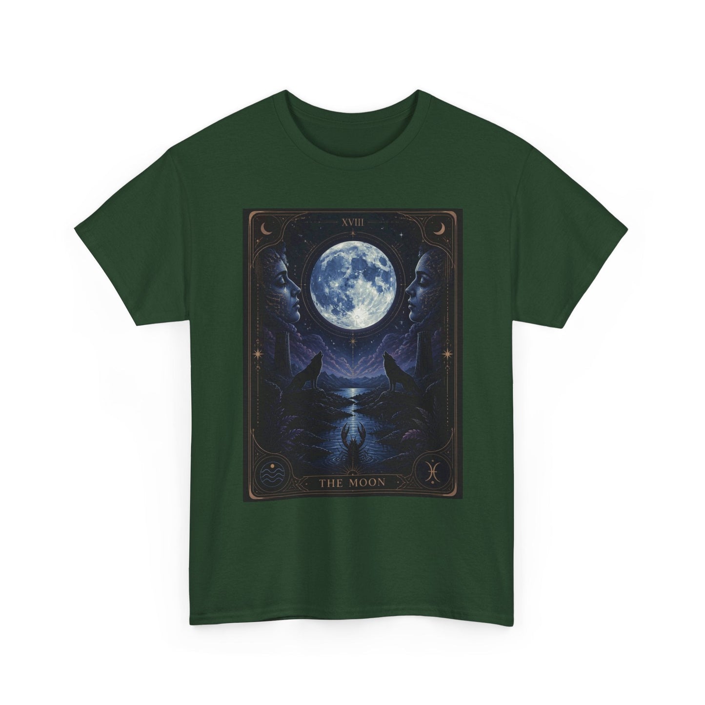 Tarot Moon Tee — The Moon Tarot Graphic T-Shirt - T-Shirt - Printify
