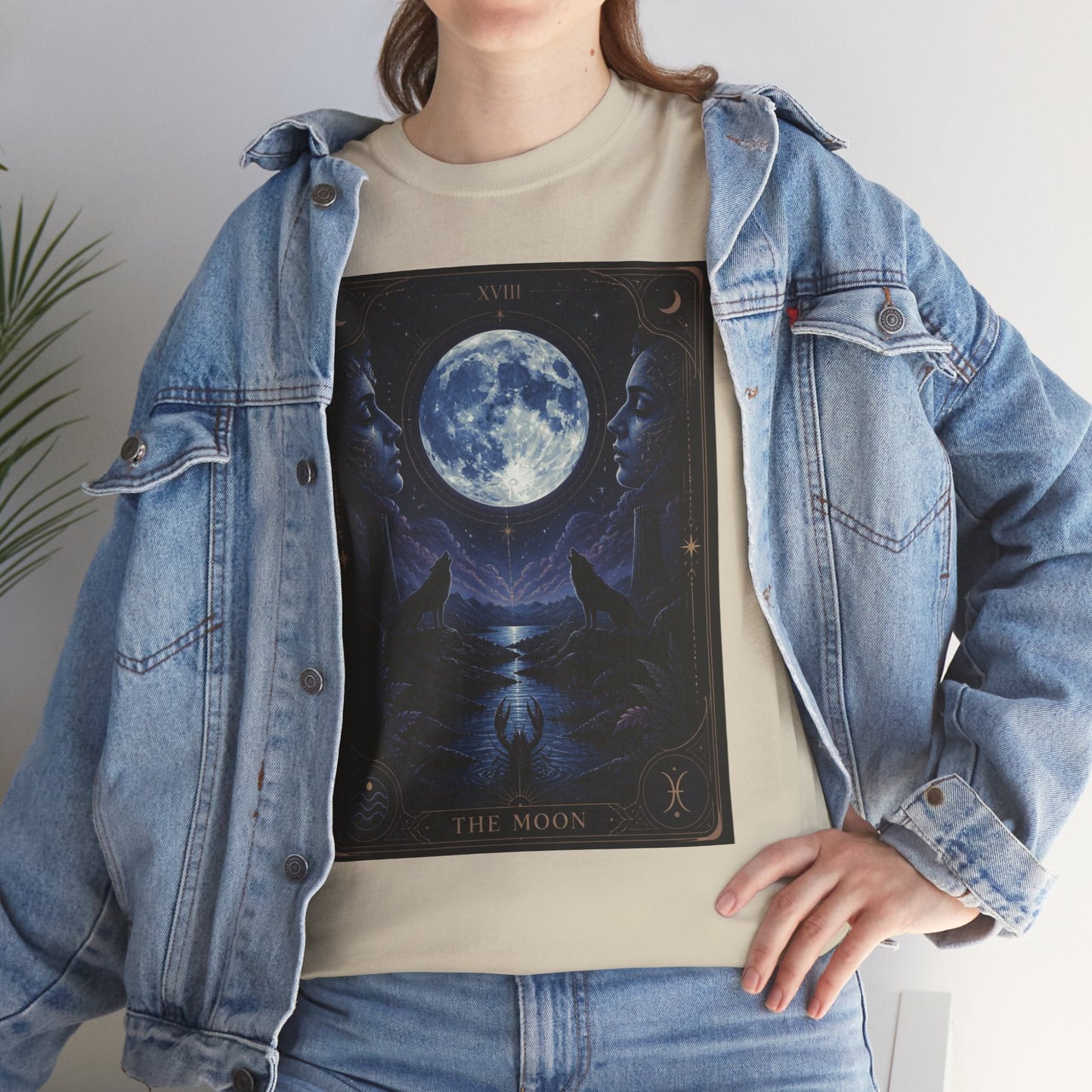 Tarot Moon Tee — The Moon Tarot Graphic T-Shirt - T-Shirt - Printify