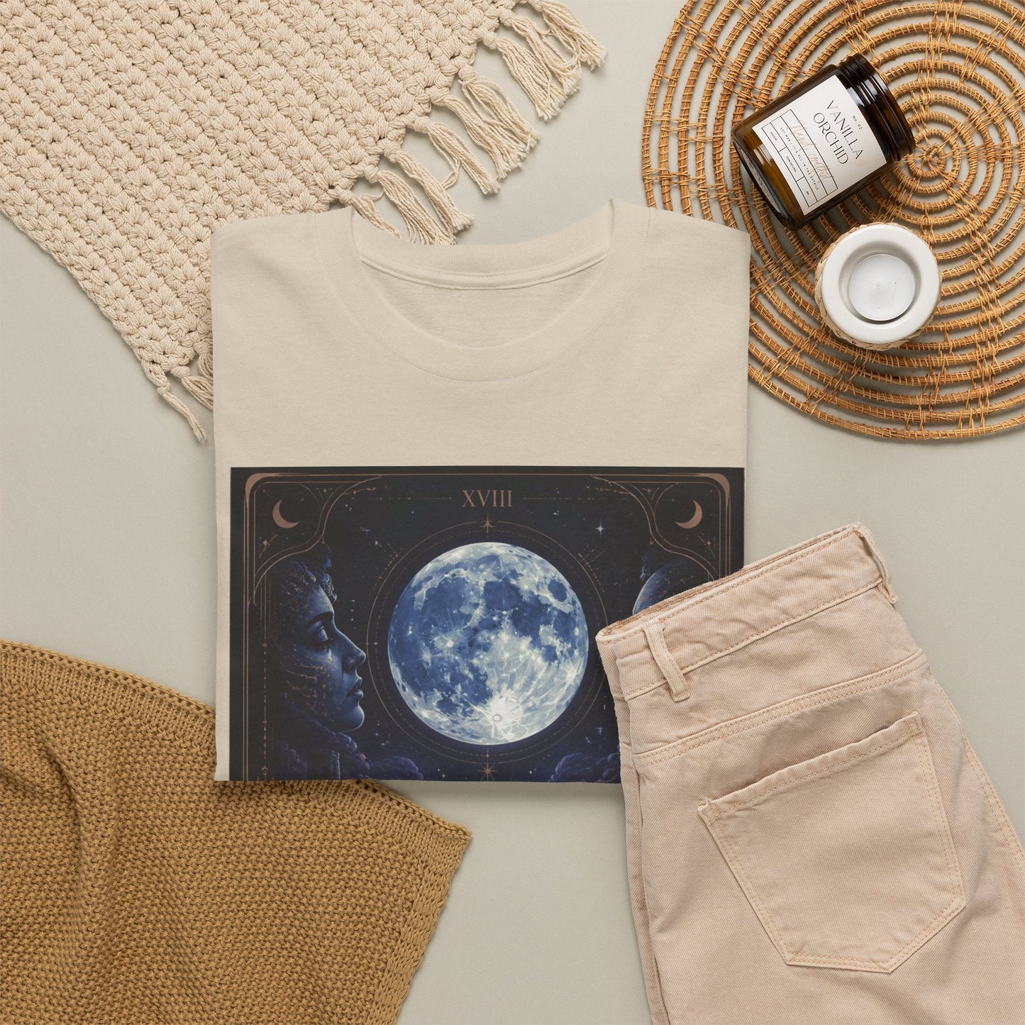 Tarot Moon Tee — The Moon Tarot Graphic T-Shirt - T-Shirt - Printify
