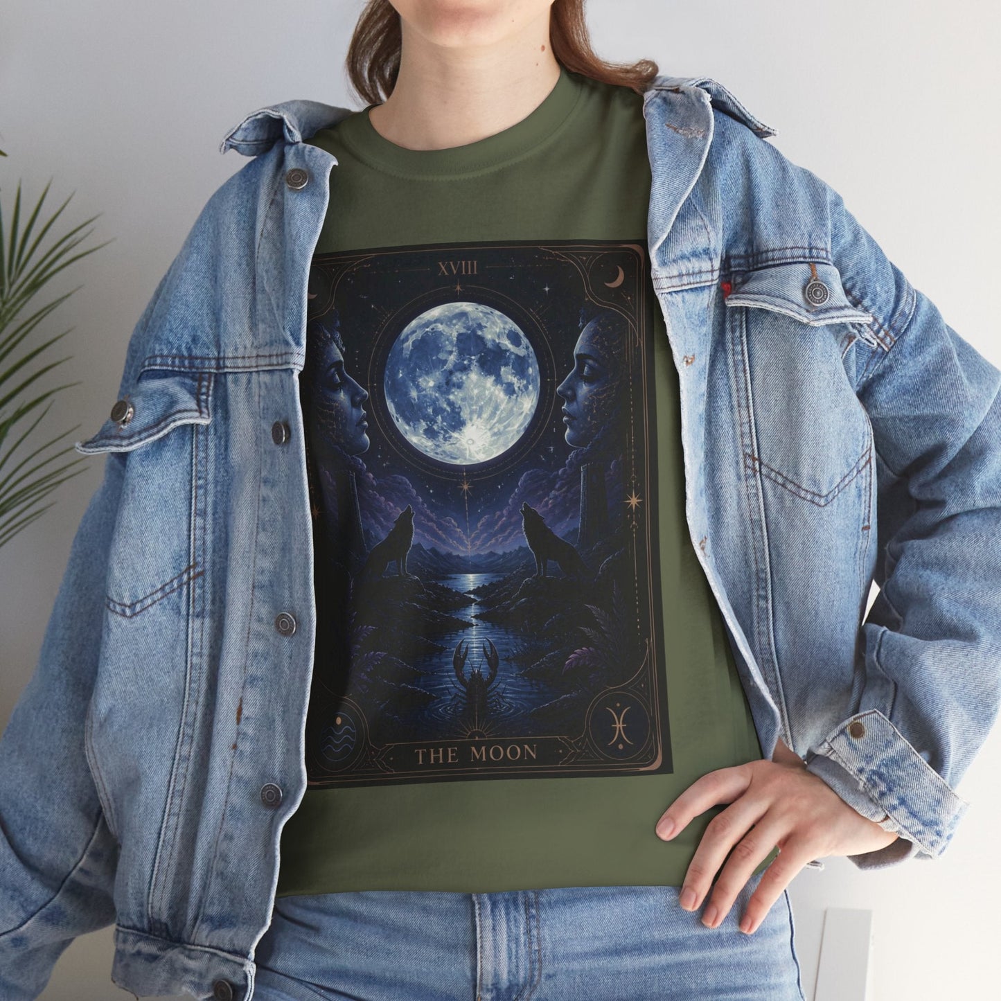 Tarot Moon Tee — The Moon Tarot Graphic T-Shirt - T-Shirt - Printify