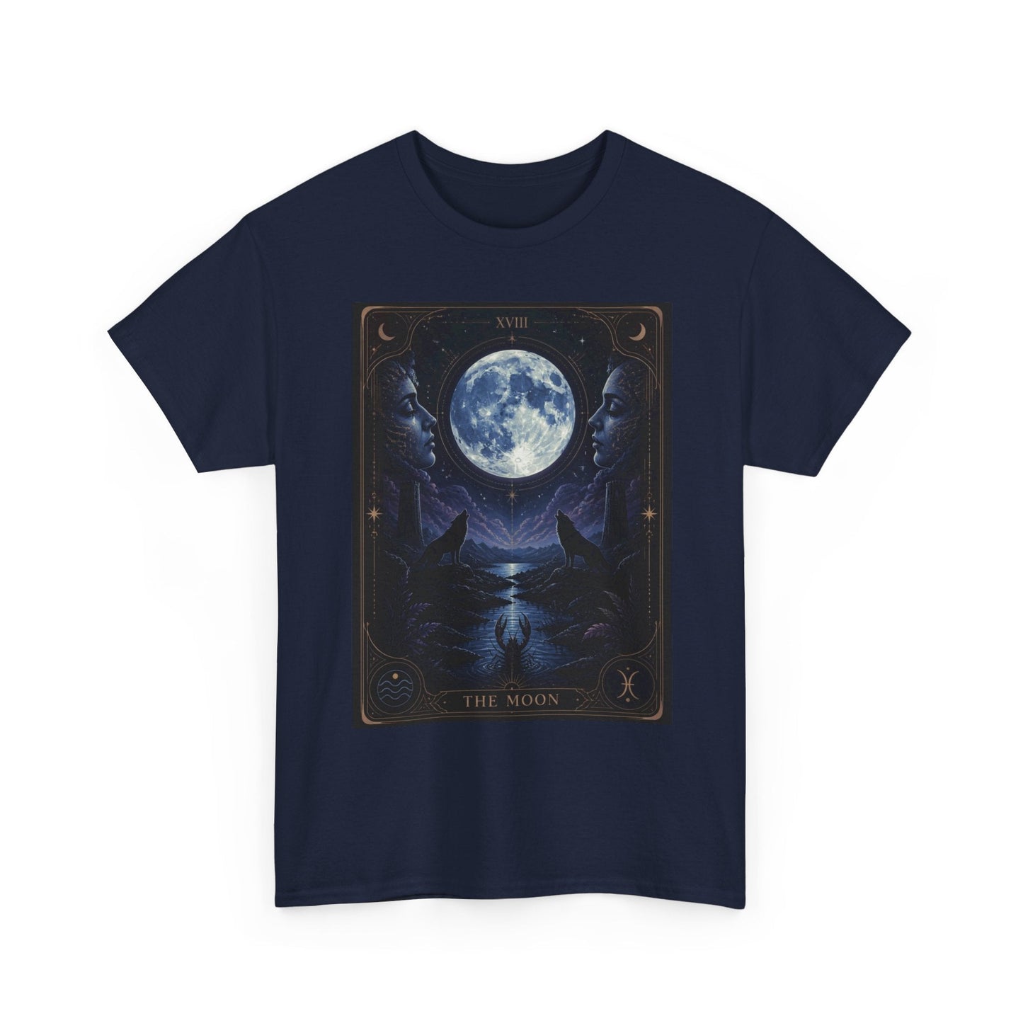 Tarot Moon Tee — The Moon Tarot Graphic T-Shirt - T-Shirt - Printify