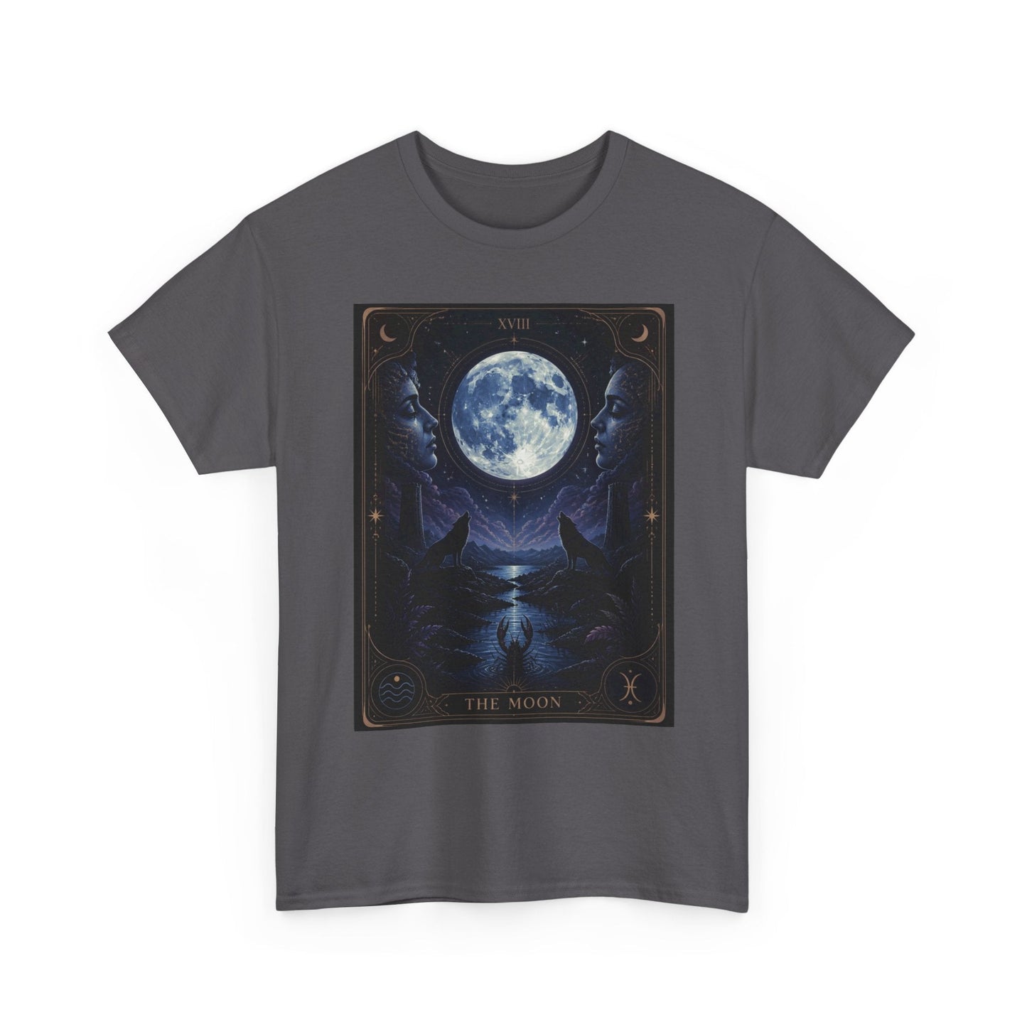 Tarot Moon Tee — The Moon Tarot Graphic T-Shirt - T-Shirt - Printify