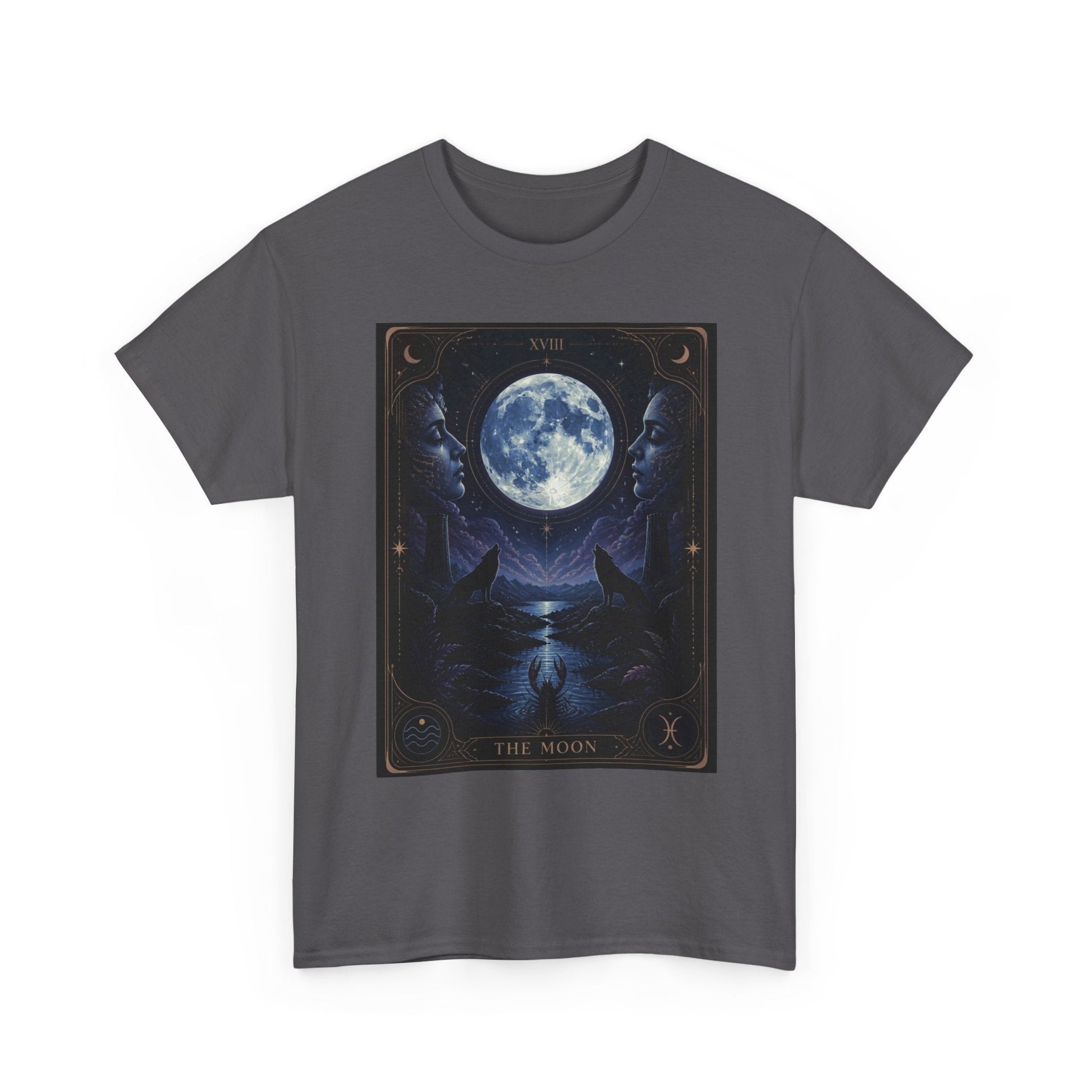 Tarot Moon Tee — The Moon Tarot Graphic T-Shirt - T-Shirt - Printify