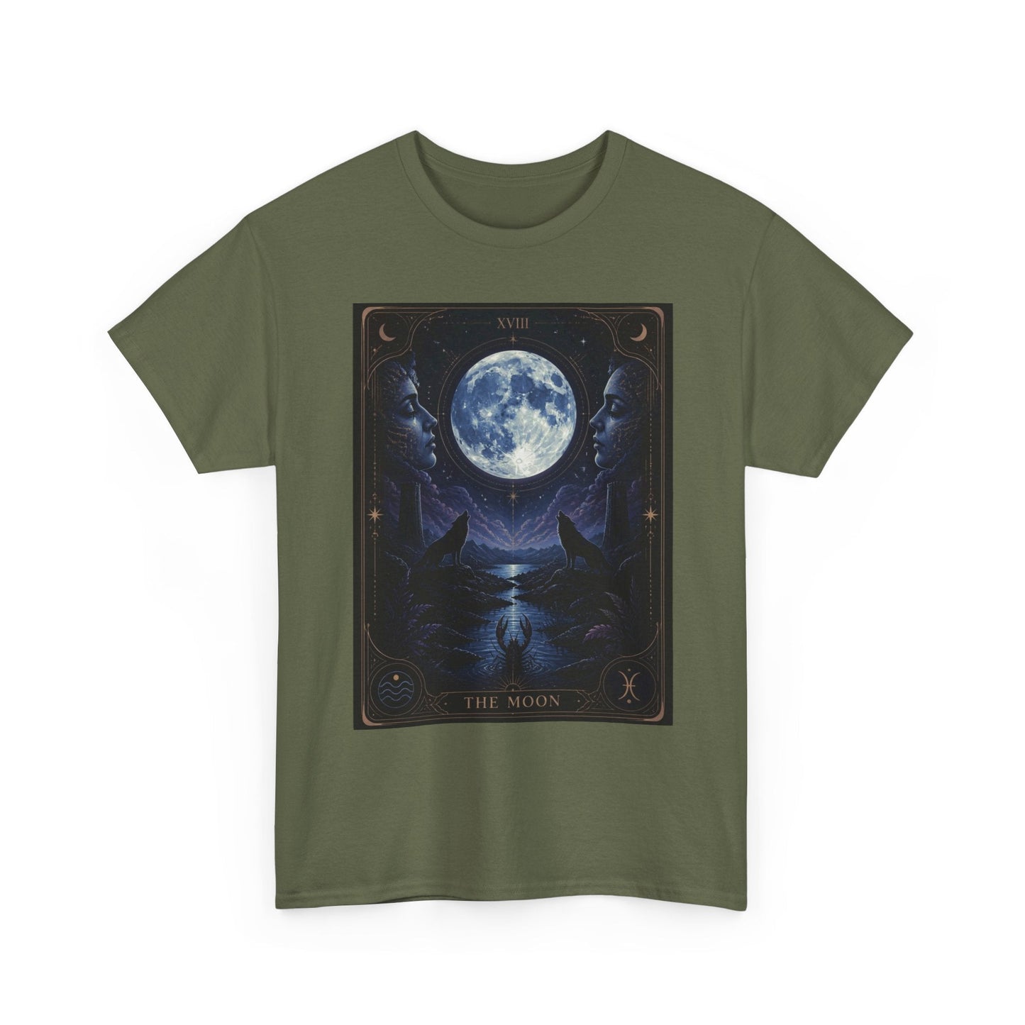 Tarot Moon Tee — The Moon Tarot Graphic T-Shirt - T-Shirt - Printify