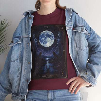 Tarot Moon Tee — The Moon Tarot Graphic T-Shirt - T-Shirt - Printify