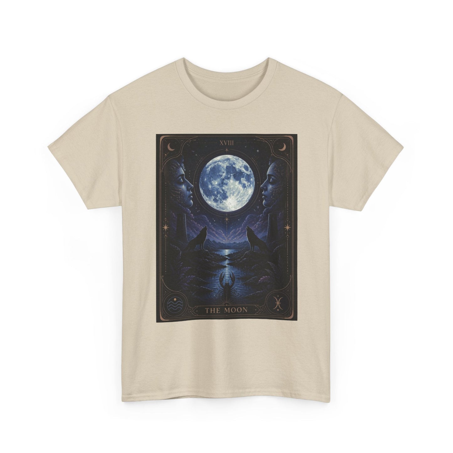 Tarot Moon Tee — The Moon Tarot Graphic T-Shirt - T-Shirt - Printify