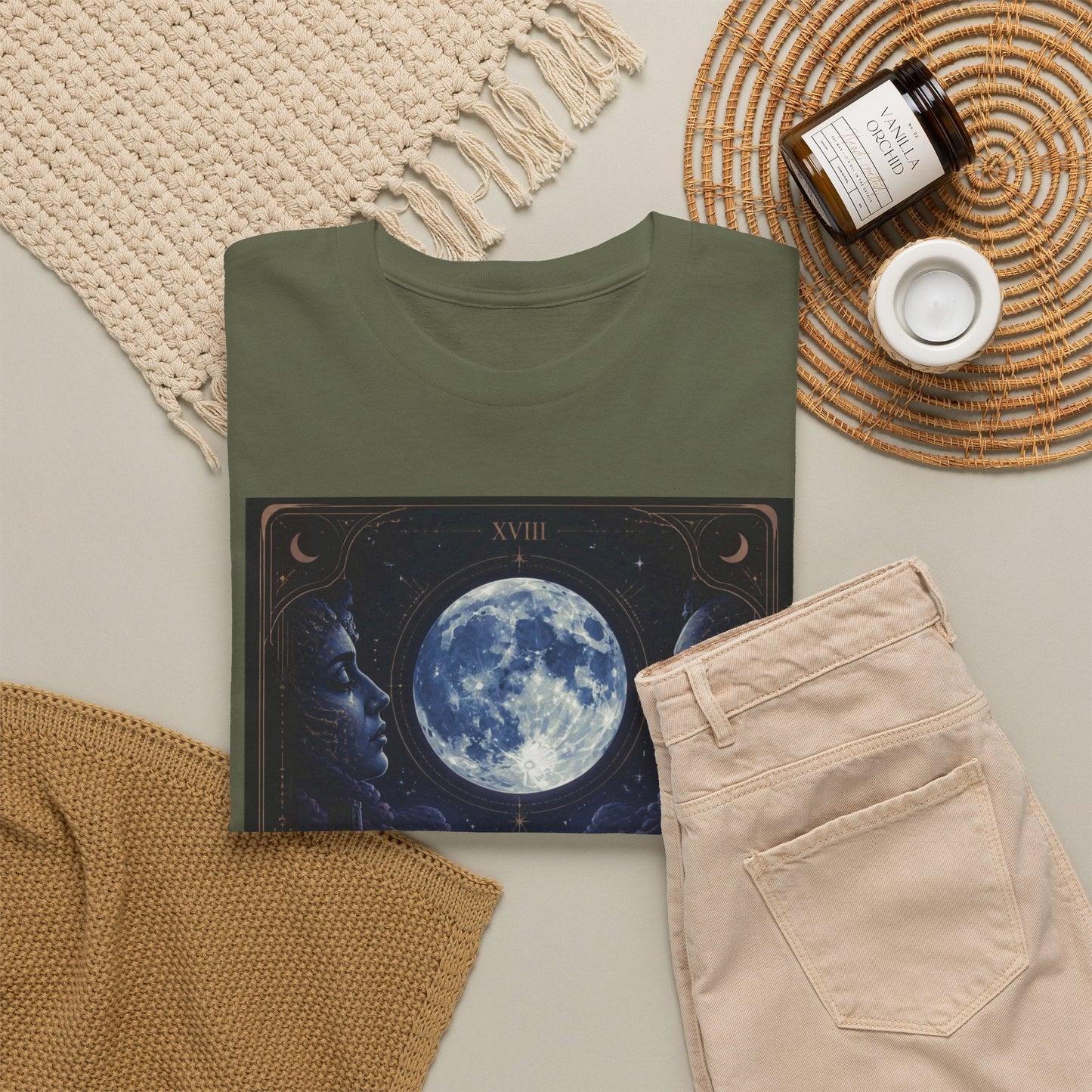 Tarot Moon Tee — The Moon Tarot Graphic T-Shirt - T-Shirt - Printify